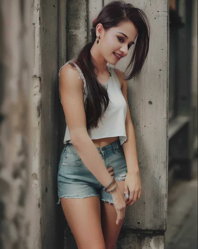 25yo Indian woman in a black croptop standing in a room, a photography by rajesh soni with sony dslr,Full Hd image, fair glowing skin, sweet smile on face, featured on pexels, samikshavad, lovely, cute face beautiful