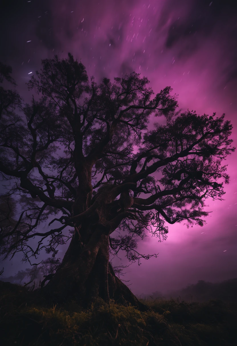 Crie uma imagem de uma casa mal assombrada no meio da floresta, dark, Dark forest with clouds in the night sky