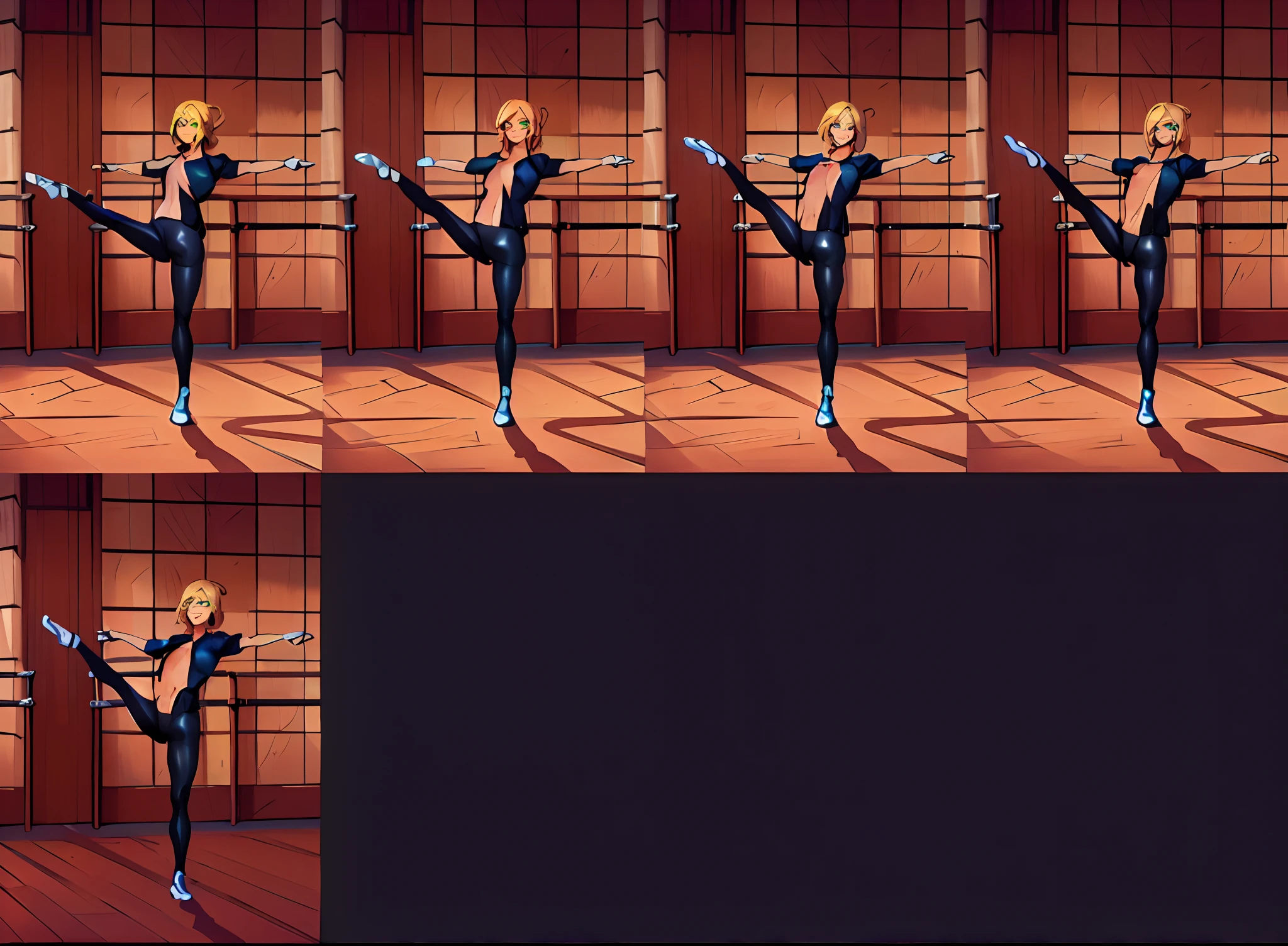 ((Best quality)), ((masterpiece)), ((highly intricate details)), beautiful, high quality, high resolution, absurd, light diffusion, intricate details, intricate details, ((anime)), (anime:1.2) , (perfect face: 1.3), colorful, more detailed, vibrant colors, high contrast, (8K UHD: 1.2), (photorealistic: 1.2), (masterpiece: 1.4), (best quality: 1.4) ), extremely detailed wallpaper, highly detailed illustrations, (super complex detail), unified 4K, (super detailed CG: 1.2), (8K: 1.2), (original), (masterpiece), (best quality), (reality : 1.3), photorealistic, Octane rendering, (surreal: 1.2) ,((masterpiece:1.4, best quality:1.2)),1girl, huge breasts, tiled surface, running pose, anime girl running, MOCAP, pose of dynamic movement, full body with dynamic pose, character animation, character animation, dynamic active running pose, realistic dynamic pose, character pose, Character is standing, animation model, she is dancing. realistic, character is in his natural pose, dark skin, black belly shirt, orange curly hair, ((small orange shorts)), yellow eyes, white high boots, ((night)), simple background, dark black background