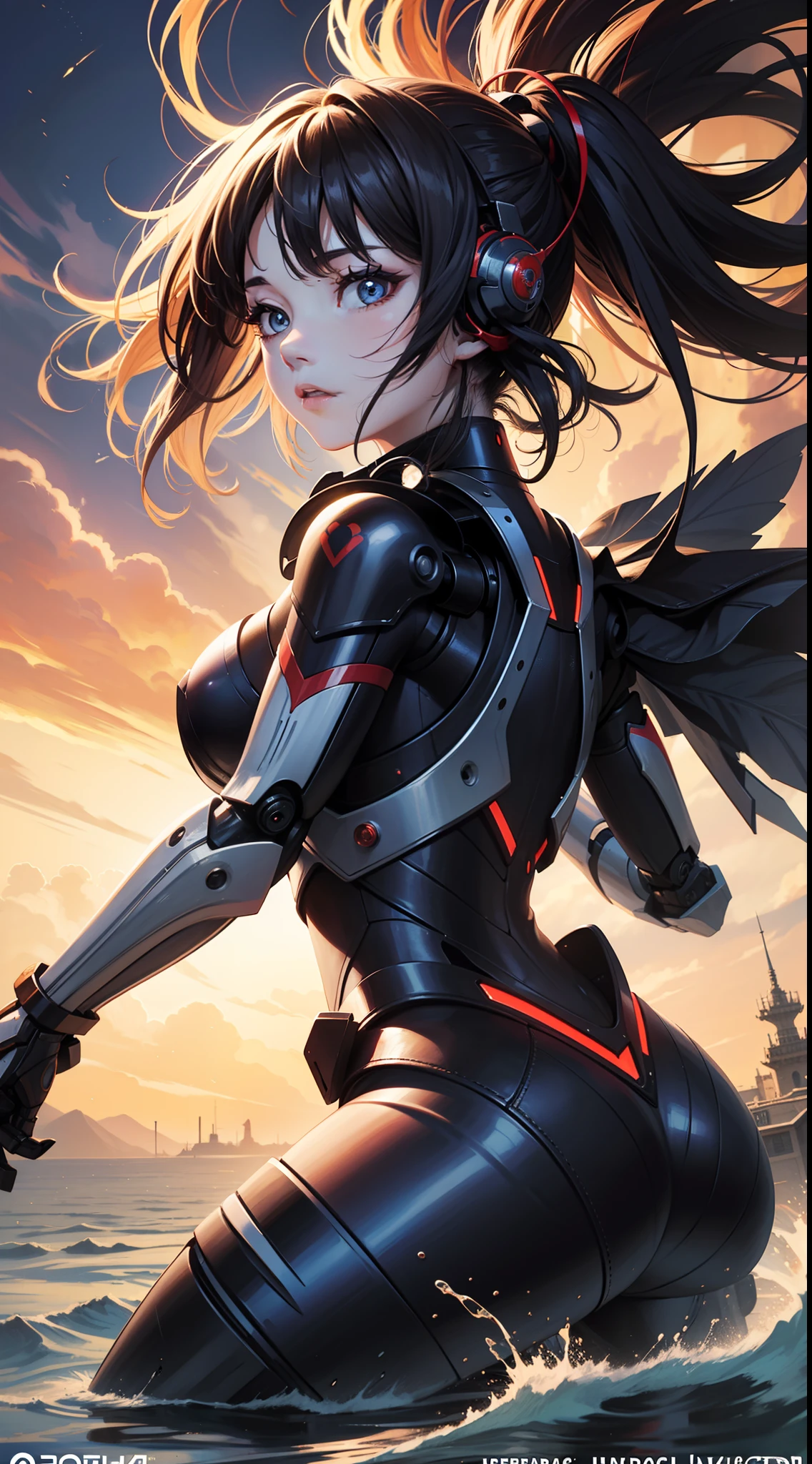 (close up on the girl:1.5),( shitu-mecha:1.8),1 woman stands in front of a huge mecha, 1 woman (exquisite face, watery big eyes, heroic spirit, science fiction, leather clothing, warriors, complex clothing, bright colors), mecha, machinery, war, future, science fiction, romanticism, master color matching, sunshine, (Tindall phenomenon: 1.8), shitu-mecha, shitu-mecha, shitu-mecha, shitu-mecha, shitu-mecha, meshanyaogaoda, mecha, strong wind, movie visuals, science fiction, clarity, master color matching, master lighting, master composition, movie composition
(Masterpiece), best, 8k wallpaper, illustrations, high-definition image quality, full of storytelling, complex backgrounds, Chinese style, exaggerated styling, exquisite details, rich visual effects, bright colors, layered highlights, shadows and details, as well as cinematic quality, exquisite and complex, master works, official works, master lighting, movie composition, movie lighting, master composition, master color scheme, 16K, ultra clear, Wallpaper,
Anime Mechanical Magic Style-rustmagic Colorful style-paintmagic Flowing water realcumAI beauty reality ulzzang-6500-v1.1 Nuclear Explosion EMB-NUKE2 Magic Style-SylvaMagic
