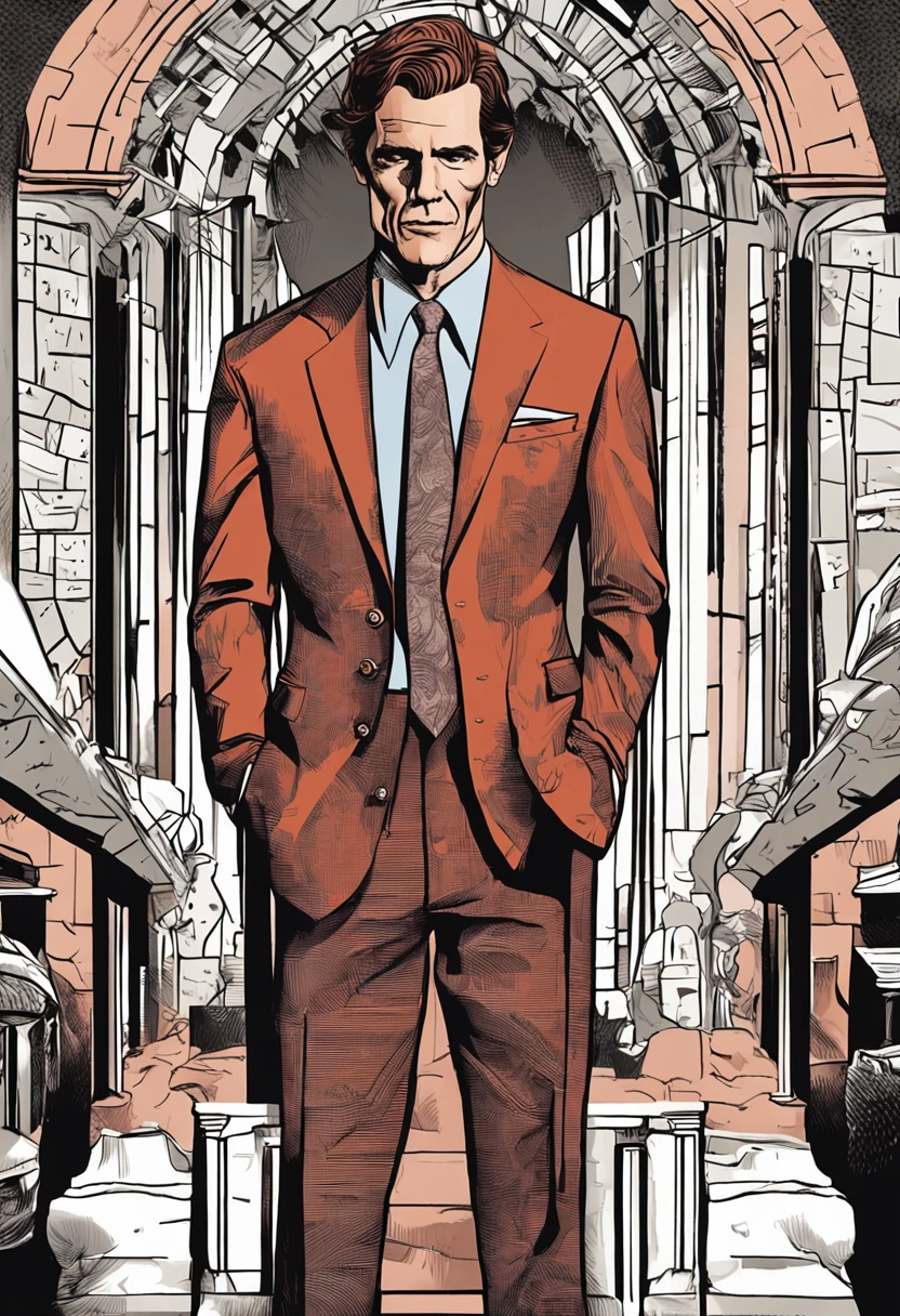 Patrick Bateman is portrayed as a flawless looking and charming man, shaped by his obsession with aesthetic perfection. His physique is sculpted and lean, resultado de horas dedicadas na academia e de uma dieta restrita. His height is in the middle range, giving it a presence that can go unnoticed amid New York's bustling cityscape. No entanto, It's that same ability to camouflage himself that makes it even scarier, for he blends easily into the crowd.

Her blonde hair is meticulously combed and stylized, exibindo um brilho quase perfeito. Bateman pays attention to the smallest details, certificando-se de que cada fio caia no lugar certo. Seus olhos azuis, por outro lado, they are cold and empty, no trace of genuine emotion. They contrast with the mask of sympathy he often wears to hide his true nature.

Your skin is pale and flawless, The result of a skin care routine that involves a number of expensive beauty products and regular treatments. He has a preference for tailored suits, geralmente usando roupas de grife que destacam sua riqueza e status social. Each accessory, From the cufflinks to the wristwatch, is chosen with precision, being part of his obsession with looking flawless at all times.

Your facial expression is controlled and calculated, rarely showing any genuine emotion. He often maintains a friendly smile that can turn into an icy, distant look in an instant. Your body language is carefully monitored, Once he understands the importance of maintaining the façade of normalcy in his social and professional life.

Patrick Bateman's appearance is an outward manifestation of his obsession with control and perfection. This impeccable image masks his violent and disturbing tendencies, tornando-o um dos personagens mais arrepiantes e complexos da literatura moderna.