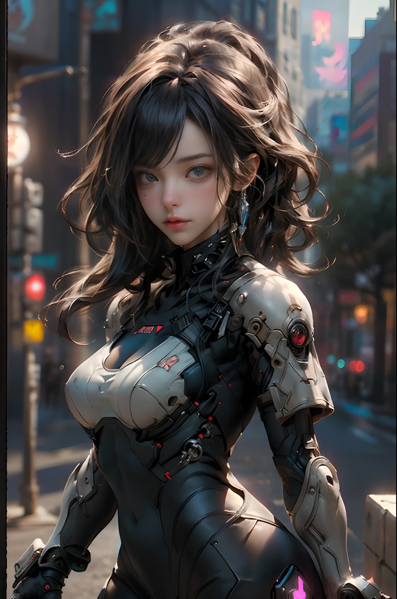 ((Best quality)), ((masterpiece)), (detailed:1.4), 3D, an image of a beautiful cyberpunk female,HDR (High Dynamic Range),Ray Tracing,NVIDIA RTX,Super-Resolution,Unreal 5,Subsurface scattering,PBR Texturing,Post-processing,Anisotropic Filtering,Depth-of-field,Maximum clarity and sharpness,Multi-layered textures,Albedo and Specular maps,Surface shading,Accurate simulation of light-material interaction,Perfect proportions,Octane Render,Two-tone lighting,Wide aperture,Low ISO,White balance,Rule of thirds,8K RAW,