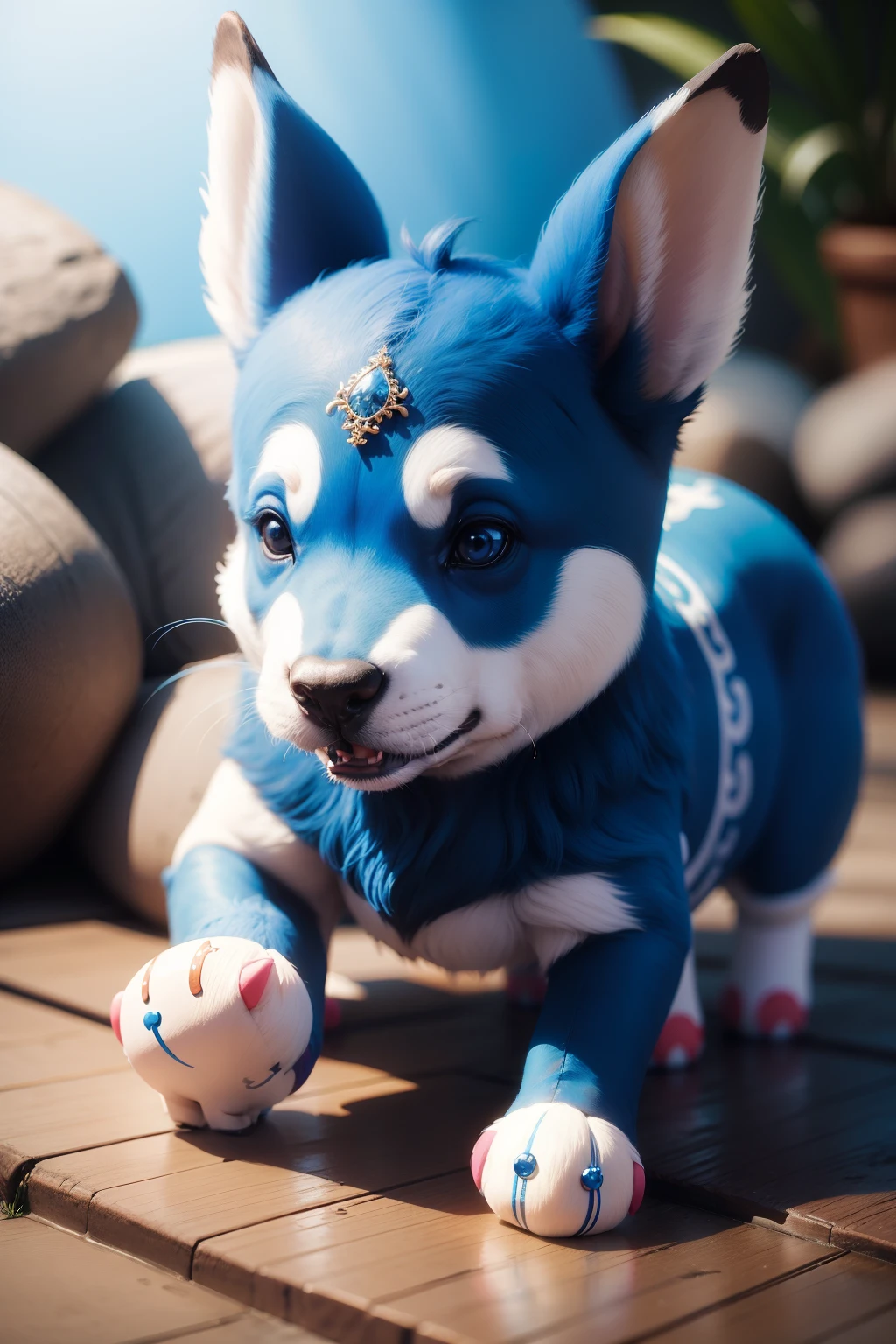 o bichinho coelho azul