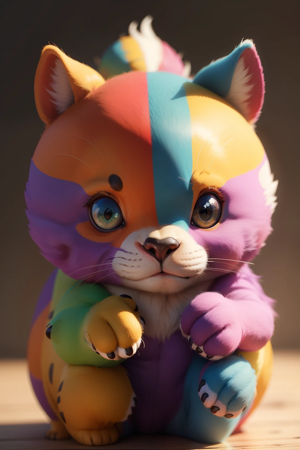 animalzinho esquilo multicolorido