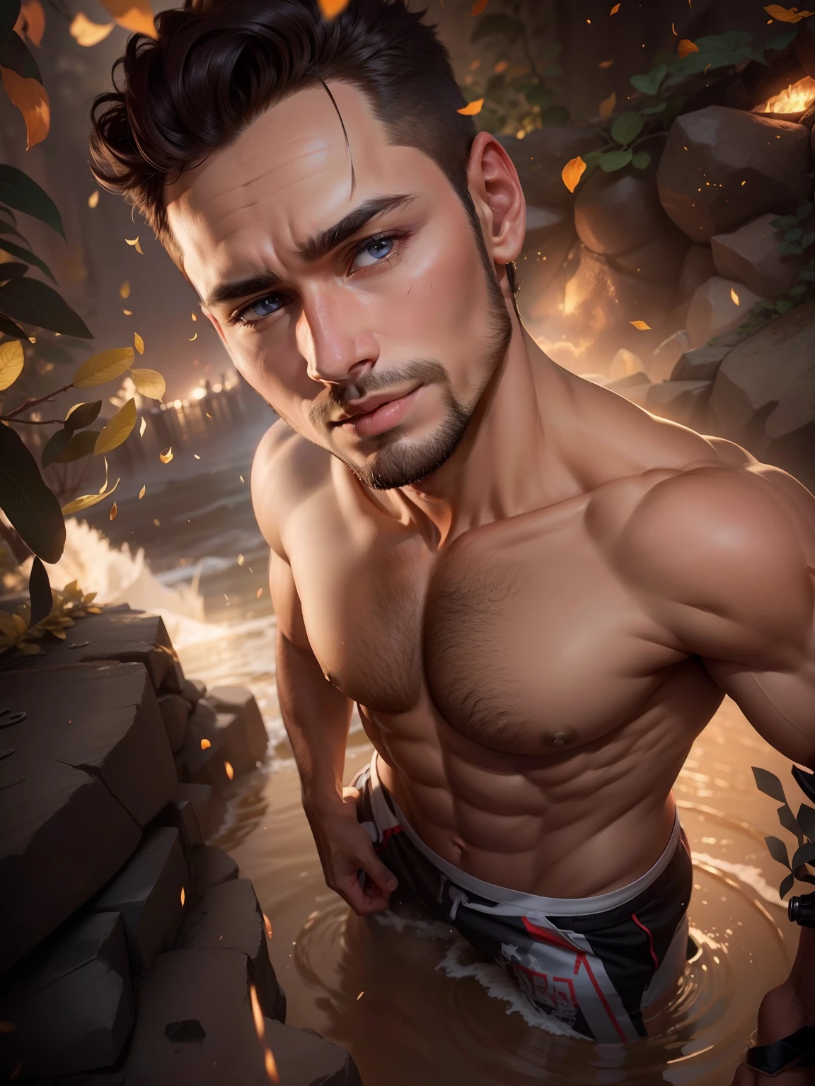 Background, handsome boy, six pack Body, ultra realistic, 8k,