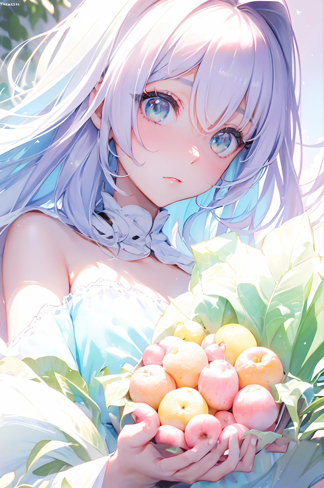 Fingers with fruit