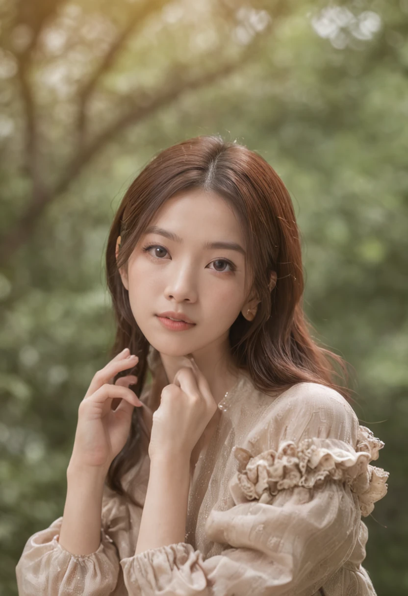 best quality ,masterpiece,ultra high res,(photo realistic:1.4), 1 girl, face the front, Wearing casual dress, jananese famous actress, very beautiful,kawaii, Cinematic, 35mm lens, f/ 1. 8, accent lighting, 8k,street of fukuoka,noon