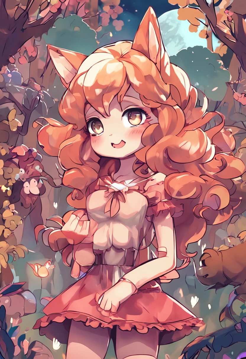 Crie um desenho animado de uma raposa kawaii