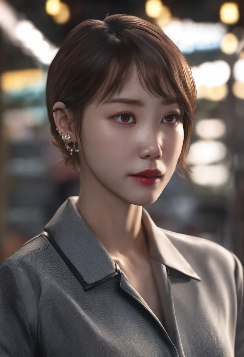 best quality ,masterpiece,ultra high res,(photo realistic:1.4), 1 girl, face the front, Wearing casual black dress, jananese famous actress, very beautiful,kawaii, Cinematic, 35mm lens, f/ 1. 8, accent lighting,at street of TOKYO ,noon,Highly Detailed Face and Skin Texture, Fine Eyes, Double Eyelids, Whitening Skin