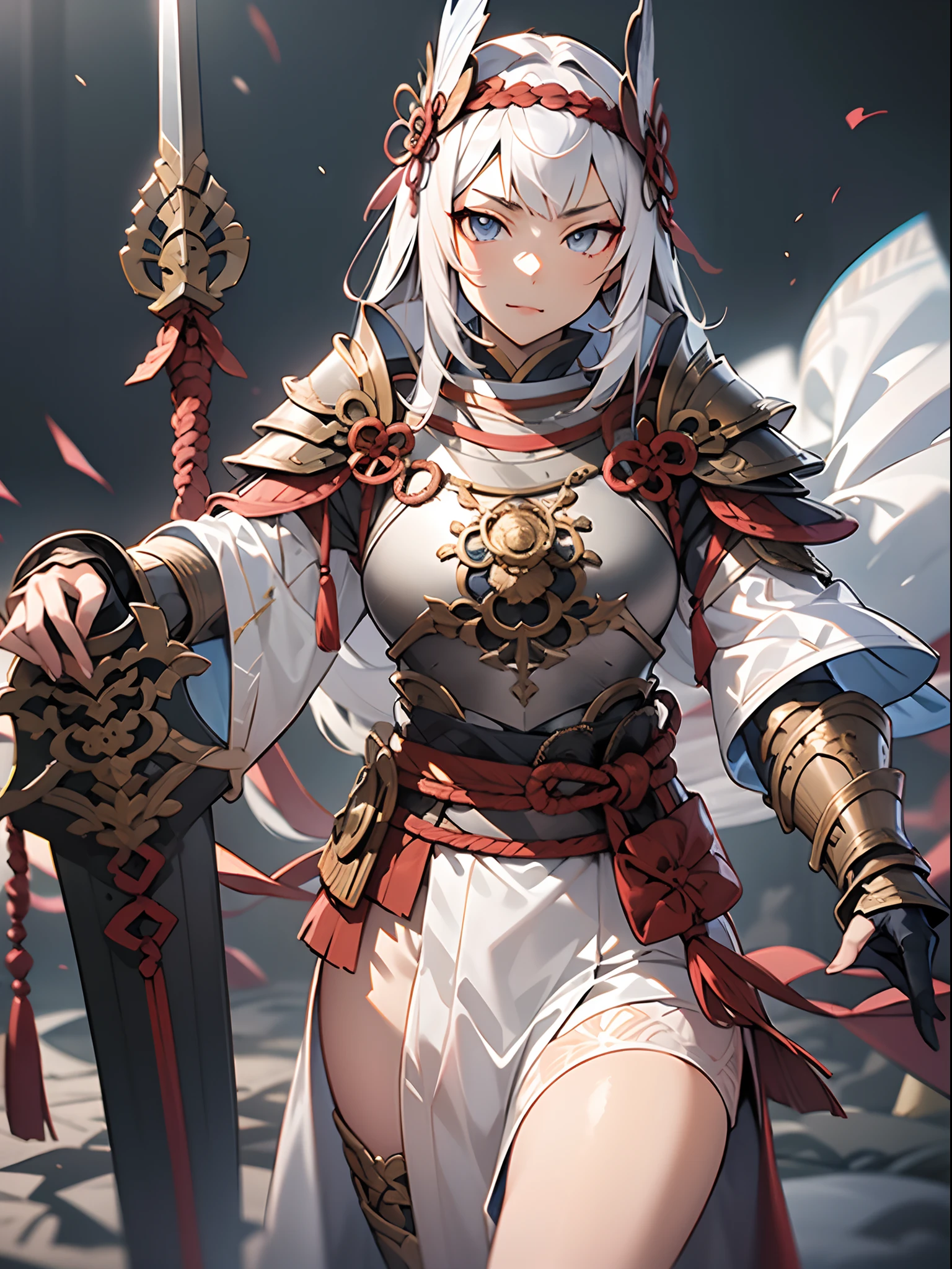 1girl in,onmyouji,armor,weapon