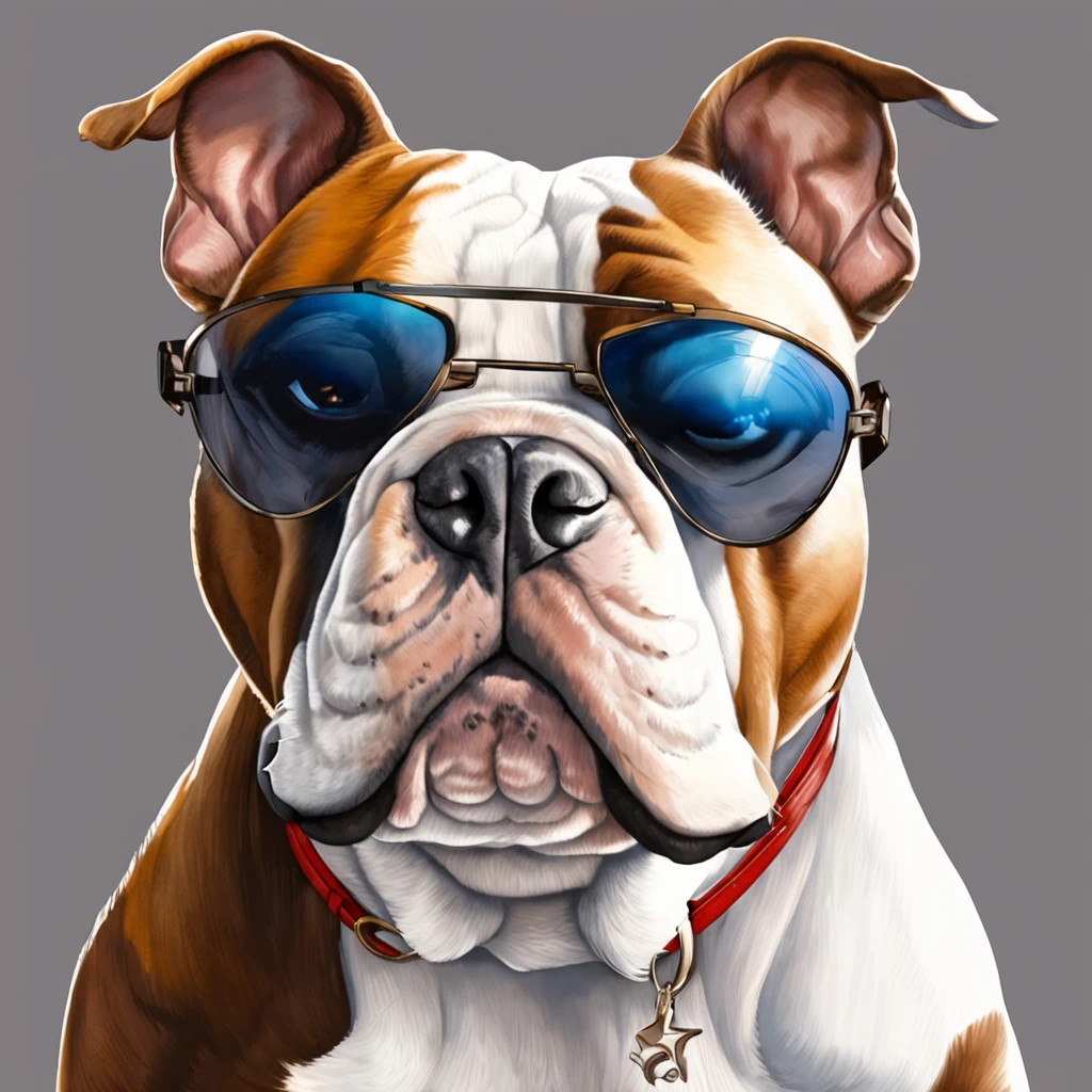 "masterpiece, black-coated American Bully with white color accents, channeling the Matrix style, sporting sunglasses, captured from a dynamic angle, delivering the best quality in stunning 4K resolution."