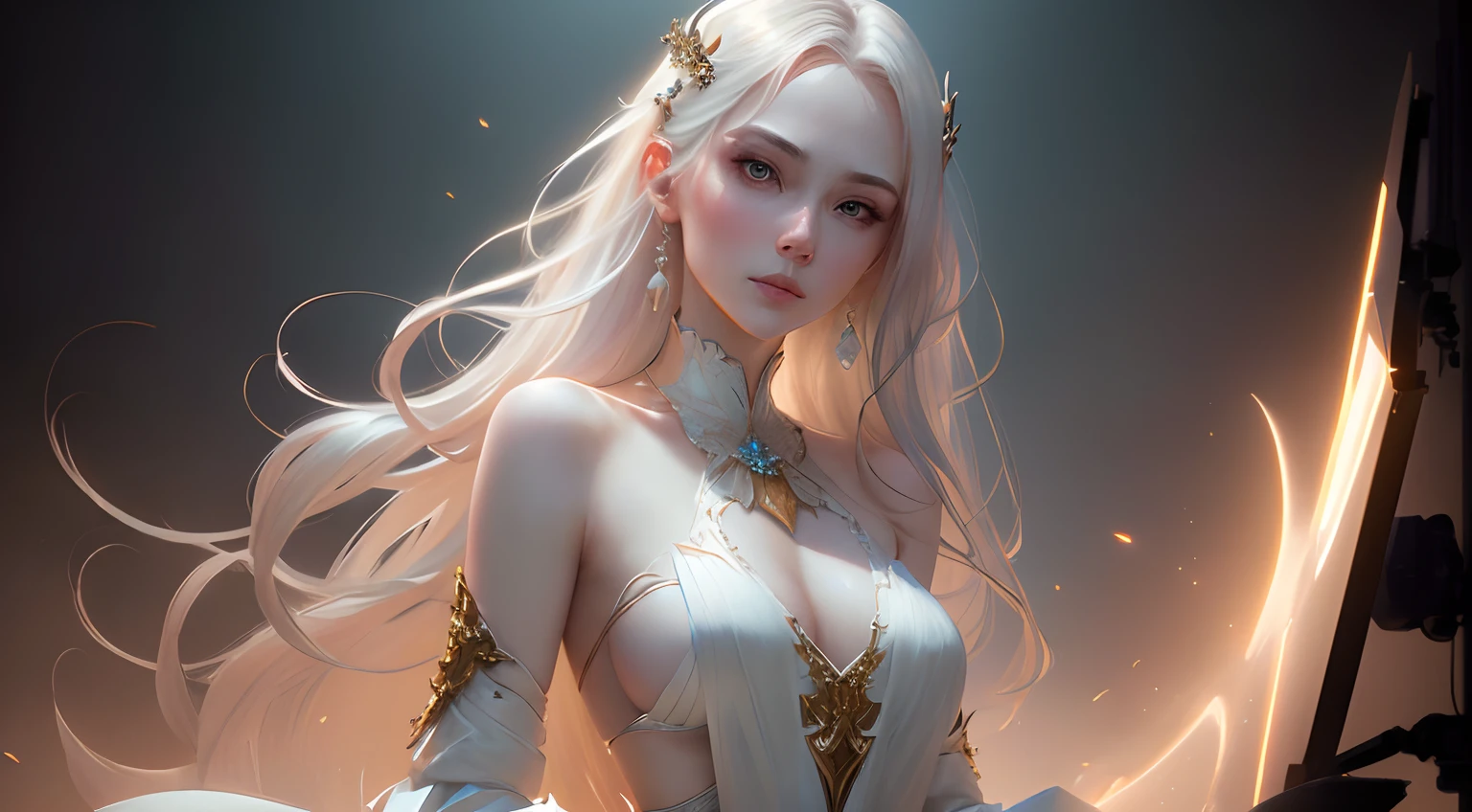 ((pale skin)),  ((pearl skin)), (((full body))), olsen01, ((look camera)), portrait of ((stunningly attractive)) a sexy woman ((perfect feminine face)), intricate, 8k, highly detailed, (extremely detailed CG unity 8k wallpaper),  ((square jaw)), (well defined jaw), (downturned lips), (detailed anatomy), Hyperrealistic full shot body image, trending on CGSociety, Intricate, High Detail, Sharp focus, dramatic, volumetric lighting, digital painting, intense, modelshoot style, (extremely detailed CG unity 8k wallpaper), full shot body photo of the most beautiful artwork in the world, pearl skin, professional majestic oil painting by Ed Blinkey, Atey Ghailan, Studio Ghibli, by Jeremy Mann, Greg Manchess, Antonio Moro, trending on ArtStation, photorealistic painting art by midjourney and greg Rutkowski