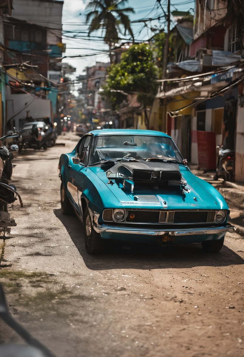 carros passando em uma rua estes carros tem bandeiras brancas penduradas nas portas ao fundo aparece uma cidade