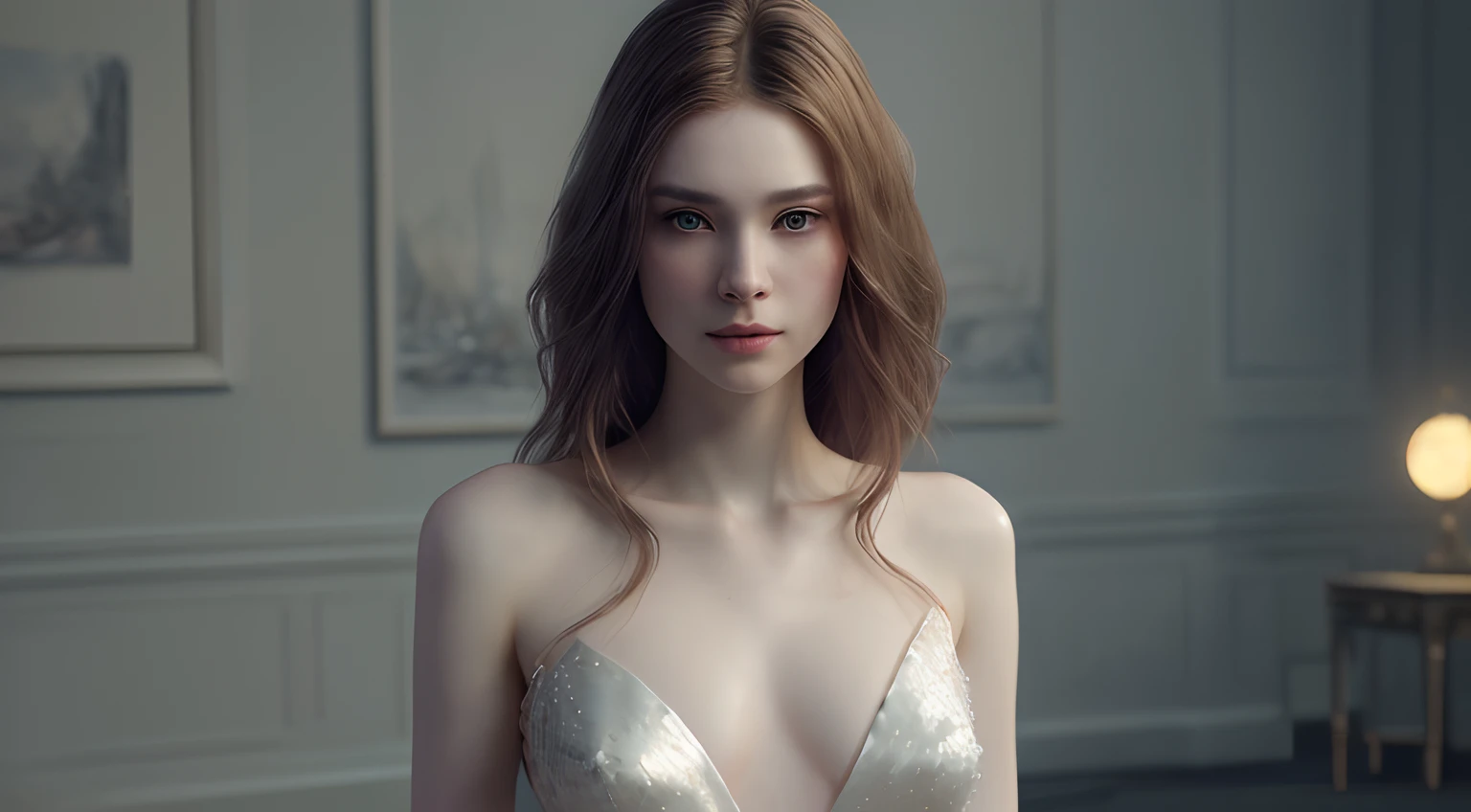 ((pale skin)),  ((pearl skin)), (((full body))), olsen01, ((look camera)), portrait of ((stunningly attractive)) a sexy woman ((perfect feminine face)), intricate, 8k, highly detailed, (extremely detailed CG unity 8k wallpaper),  ((square jaw)), (well defined jaw), (downturned lips), (detailed anatomy), Hyperrealistic full shot body image, trending on CGSociety, Intricate, High Detail, Sharp focus, dramatic, volumetric lighting, digital painting, intense, modelshoot style, (extremely detailed CG unity 8k wallpaper), full shot body photo of the most beautiful artwork in the world, pearl skin, professional majestic oil painting by Ed Blinkey, Atey Ghailan, Studio Ghibli, by Jeremy Mann, Greg Manchess, Antonio Moro, trending on ArtStation, photorealistic painting art by midjourney and greg Rutkowski