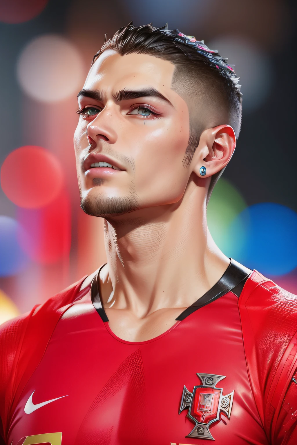 Change Background Cyberpunk Handsome boy, Realistic Face