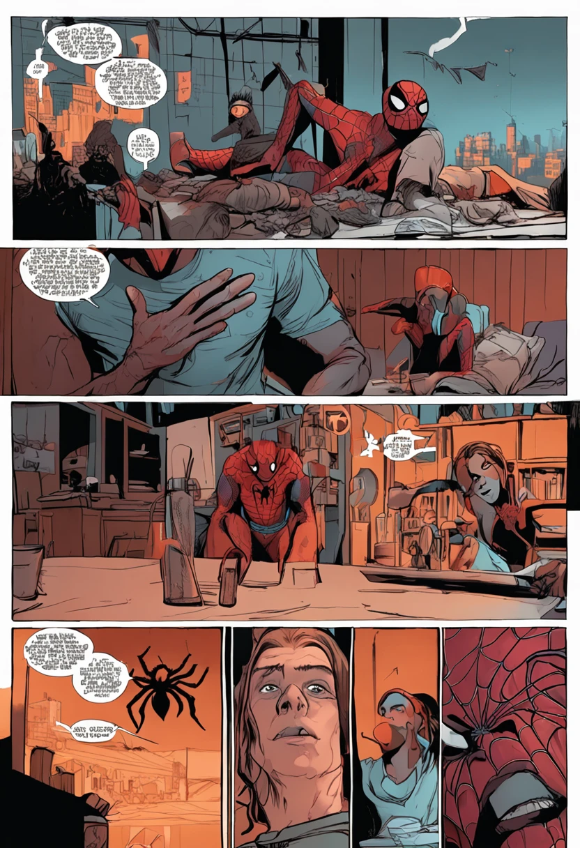 (( Painel de quadrinhos da DC)) Cartoon of a woman with long brown hair sitting on a sofa, Kate Bispo, em estilo de maravilha, ( ( Mulher-Aranha ) ), Gwen-aranha, aranha - gwen, spider - estilo de arte verso, Gwen Stacy, No estilo da Marvel e DC, Mulher Aranha, arte do perfil do personagem, inspirado por Mary Jane Begin, Estilo Marvel, no estilo artgerm