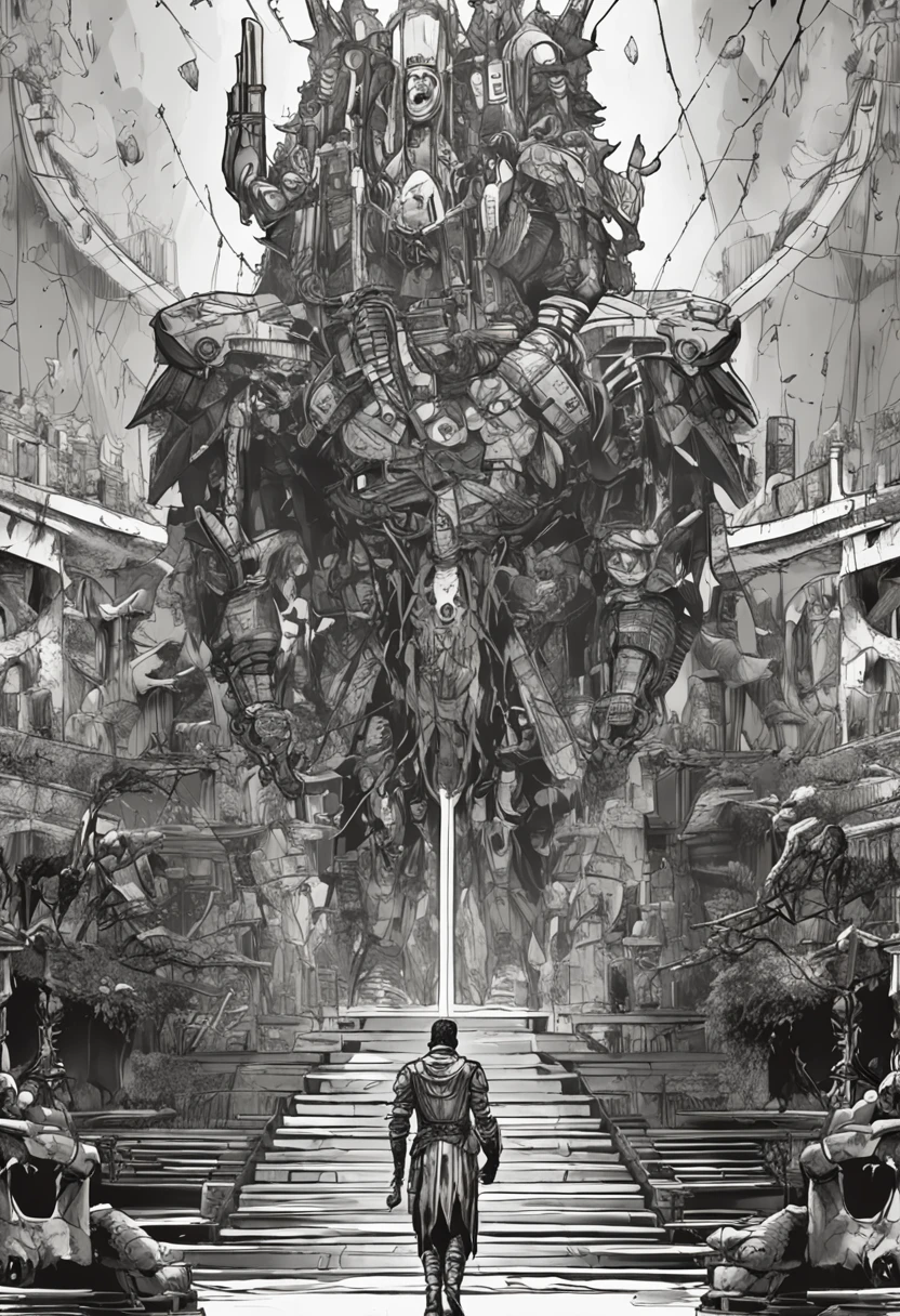 spectacular, Master parts, :The realistic one man, dark souls armo, dark fantasy black and white fantasy, Orba Prima, high high quality