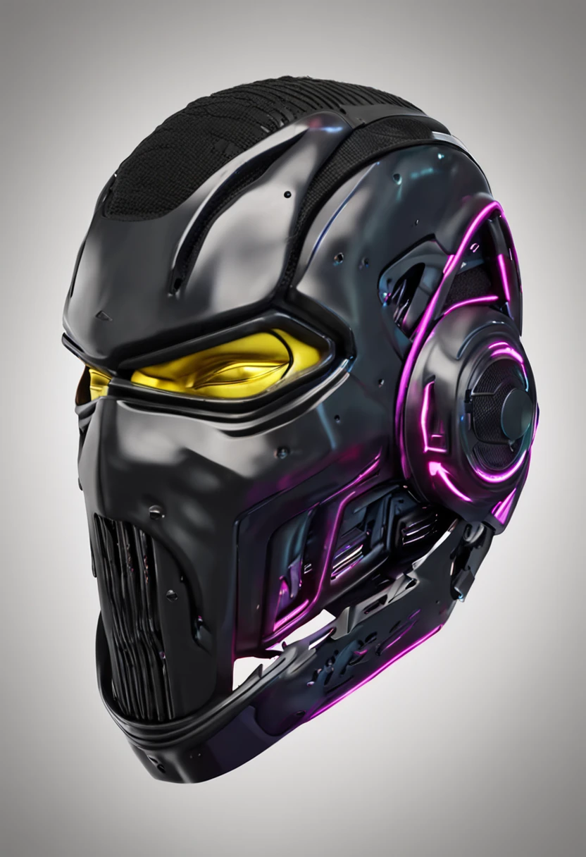 cristiano ronaldo, jogador de futebol, wear a cyberpunk mask, Black Mask, Detail mask, retrato do rosto, tiro de close up | | | |, de sala de guerra, estrutura militar cyberpunk