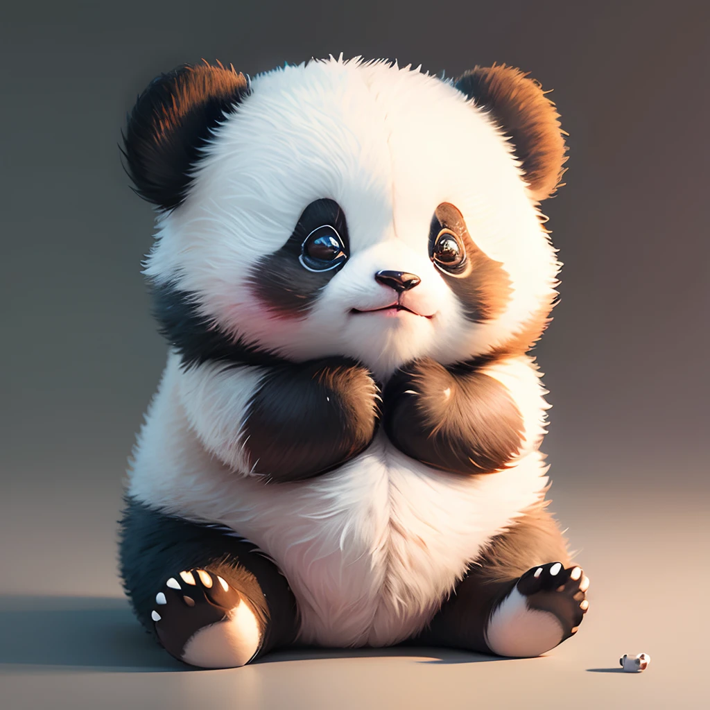 panda, Cute, Drawing,  Cute, cuddly,  panda, Small, Very cute ,looks at the viewer