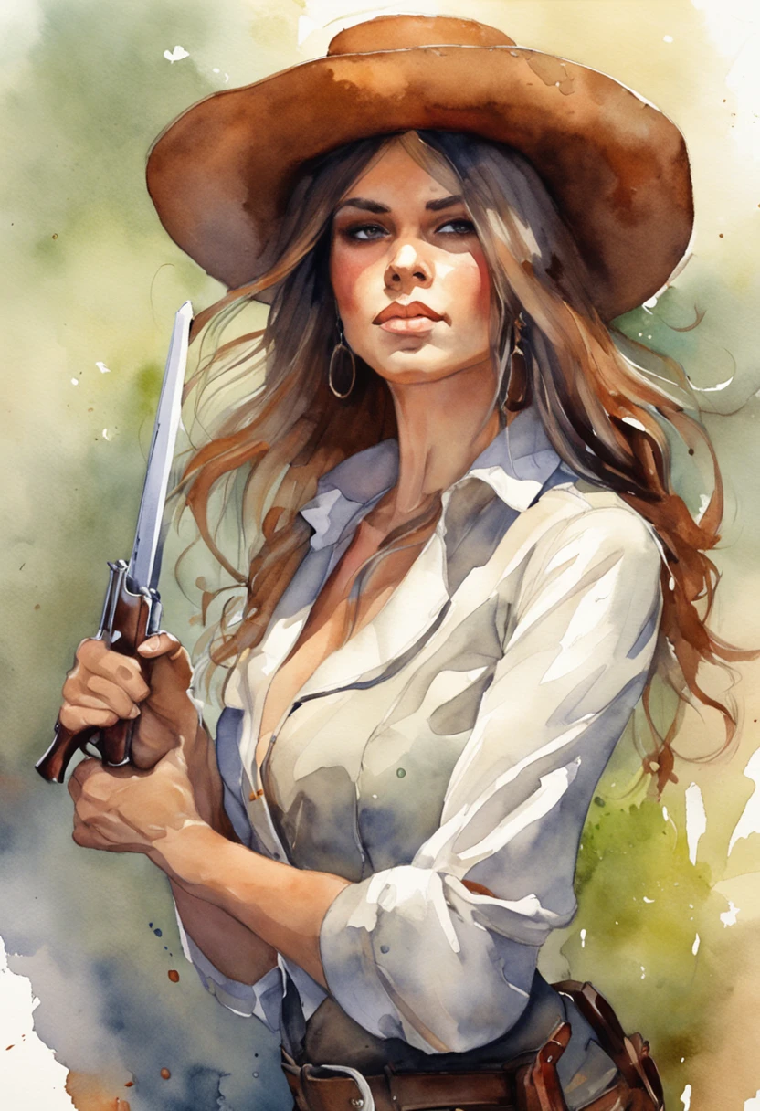 Vampire hunter, wearing Jodhpurs, Playing with Hair, CineColor, "She bangs, she bangs, oh baby, when she moves, she moves.", artstation, art by Dmitry Vishnevsky,art by Elizabeth Catlett