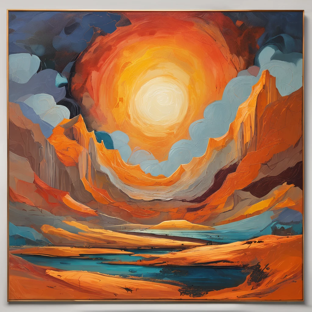 Intricate painting details of Libyan desert , By range Murata, galaxy in background, Clouds, vivd colour, High contrast, Mountain, vector line art, orange highlights, trending in pixiv, anime concept art, Stick, Mattire, high high quality, Edge to edge, Sanskrit