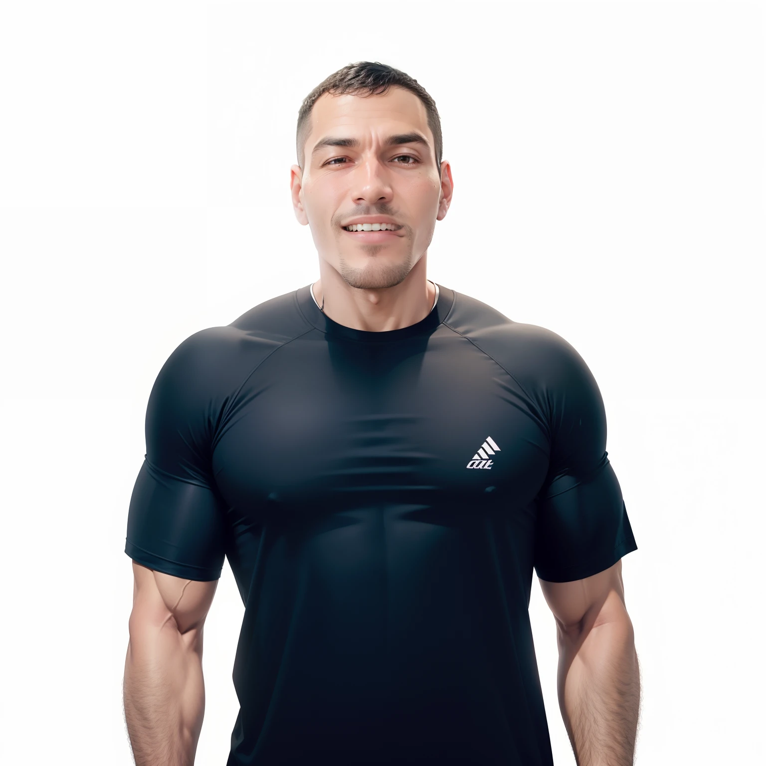 Homem na academia com roupa preta