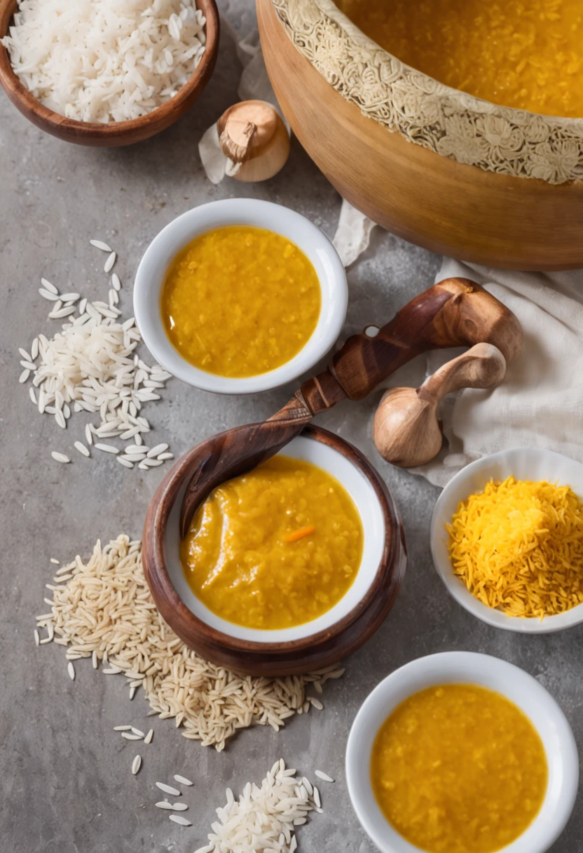 Rice with saffron:
Ingredientes:
1 cup white rice
1 teaspoon turmeric powder
2 cups water
Salt to taste
Instructions: Wash the rice and drain the water. Em uma panela, coloque o arroz, water and turmeric powder. Bring to a high heat until boiling. Em seguida, Reduce the fire to a minimum, Cover the pan and cook for about 15 minutes or until the rice is soft and all the liquid has been absorbed. Sirva quente como acompanhamento de pratos principais.