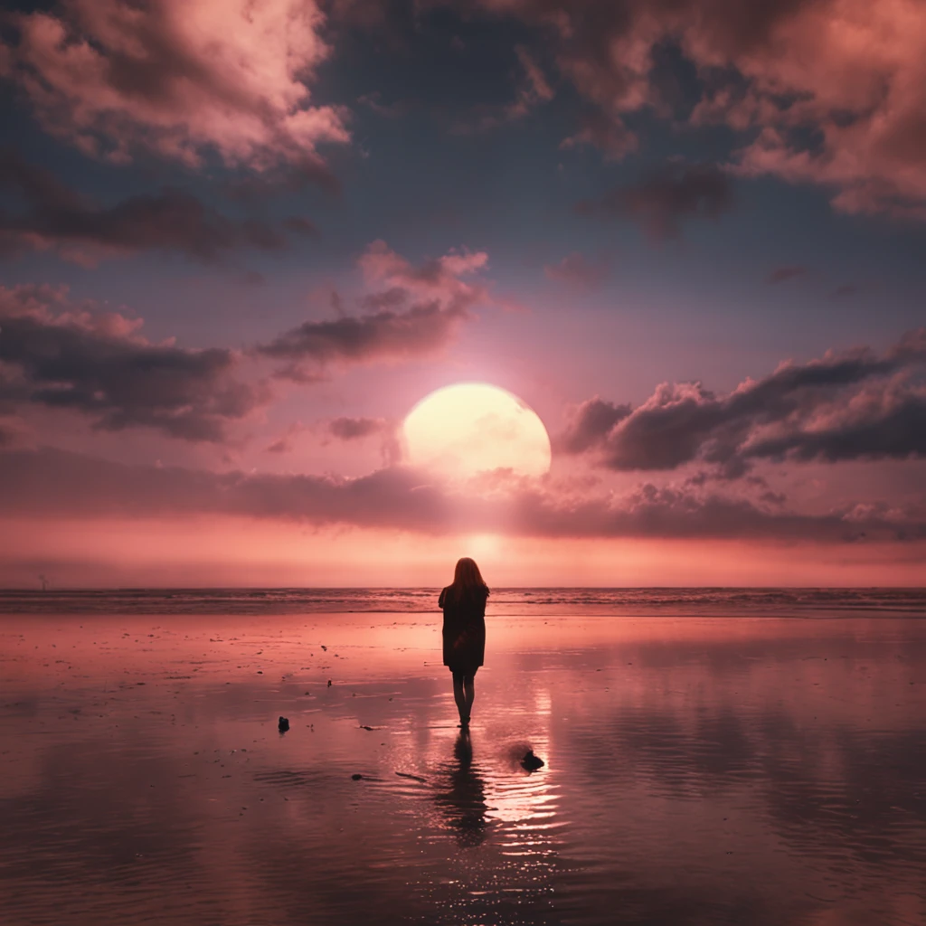 "obra maestra, mejor calidad, Still film, 1 girl in, Cloud Girl, flotando en el cielo, primer plano, brillante, feliz, soft warm lighting, puesta de sol, chispas: 0,7"