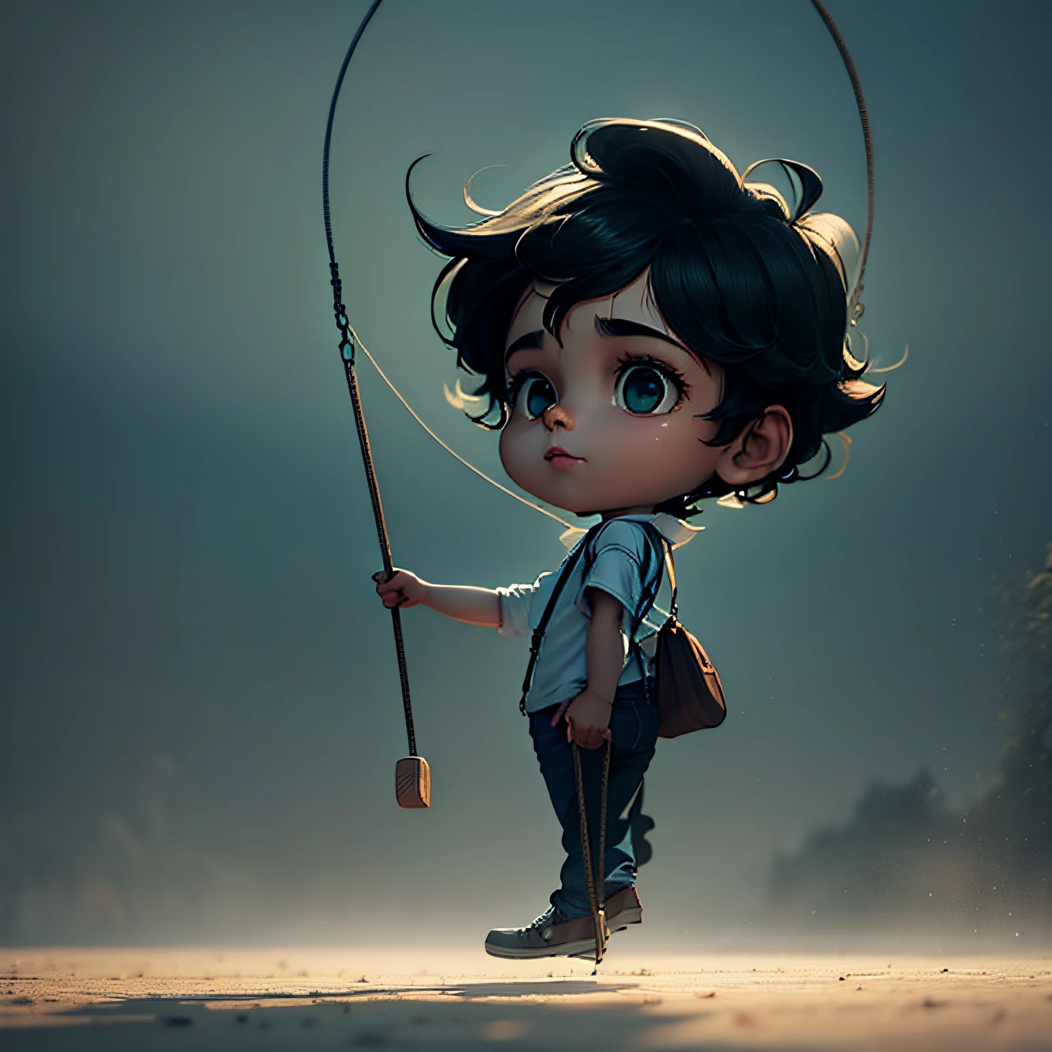 sitting in swing