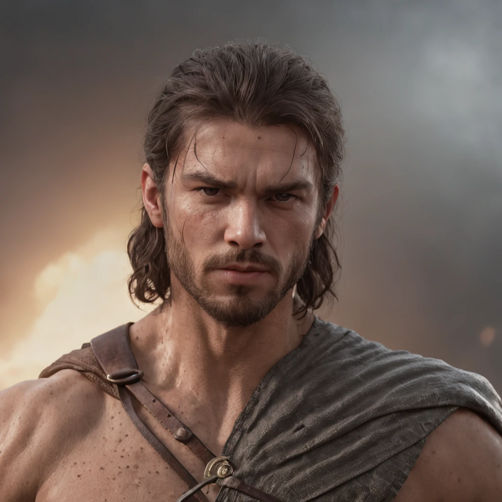 (Professional 3D rendering:1.3) de (Realistic:1.3) Foto de arte mais bonita do mundo,Features soft, bright male heroes, ((Epic hero fantasy rough muscular man wet hero angry look long hair short beard and fierce expression in dynamic pose, fantastic location, majestoso ambiente desordenado)), corpo inteiro 8k unidade render, action shot, poros da pele, very dark lighting, sombreamento pesado, circunstanciado, Rosto detalhado, (vibrante, fotogrdeia realista, Realistic, Dramatic, Escuro, foco nítido, 8k), (Old leather clothes damaged by bad weather:1.4), ((((Use peles)))), (intrincado:1.4), decadente, (altamente detalhado:1.4), pintura digital, rendering by octane, art stations, Conceito-Arte, liso, foco nítido, illustration, germe da arte, (Loish:0.23), Wlop Ilya Kuvshinov, e Greg Rutkowski e Alphonse Mucha Gracias, (global ilumination, studiolight, Light Volumetric), chuva forte, floating particles, patife, fantasia, Onze, corpo inteiroesbian, ((Fundo escuro e antigo da cidade:1.3)),CGSesociedade,art stations