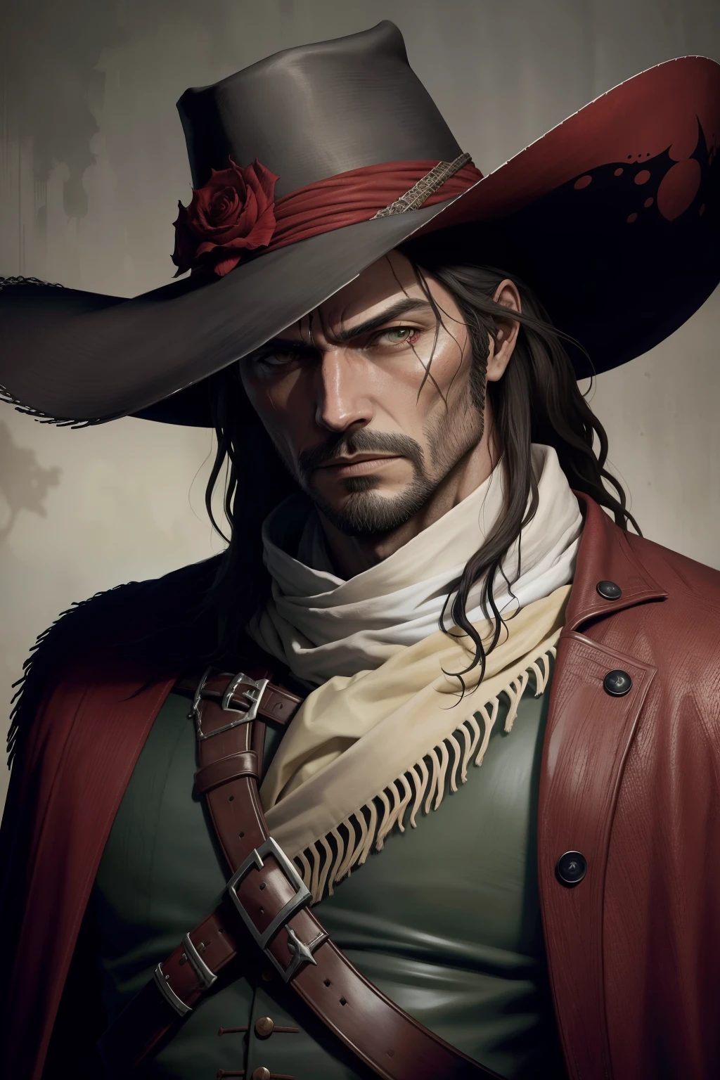 pintura de um homem utilizando apenas uma toalha, corpo detalhado, corpo nu, wearing a towel, a man with a towel, beautiful body, olhos abertos, olhos verdes esmeralda, olhos detalhados Escuro, o realista Solomon Kane, as a solomon kane, portrait of a bloodborne hunter, Tim Bradstreet, Arte Sangrenta, oeste estranho, Jessé McCree, Directed by: Hiroyuki Tajima, terras mortas, Pistoleiro, Fazer software, Directed by: Yoshihiko Wada, Leiji Matsumoto, Estilo de arte Red Dead Redemption