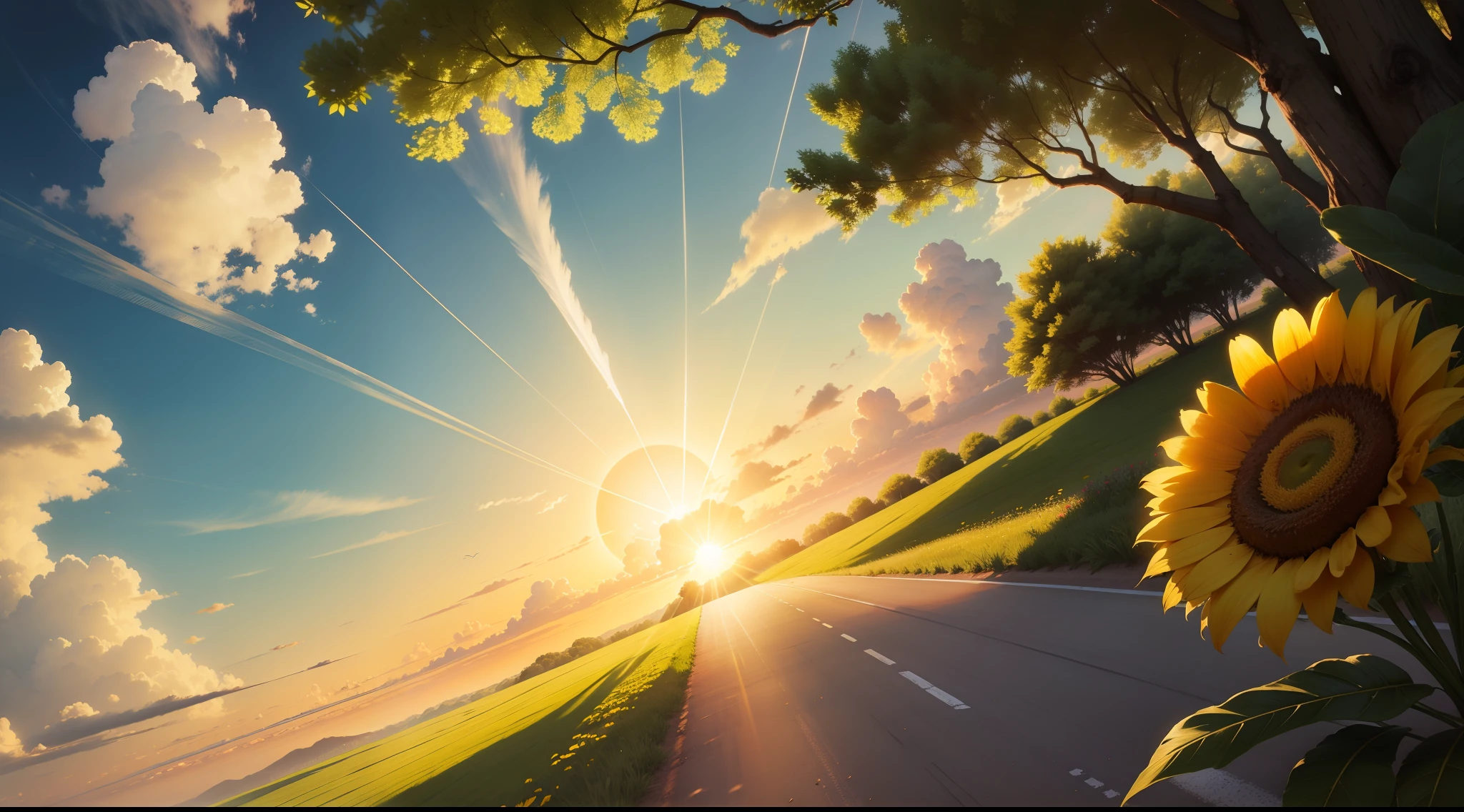BRIGHT SUN IN SUMMER