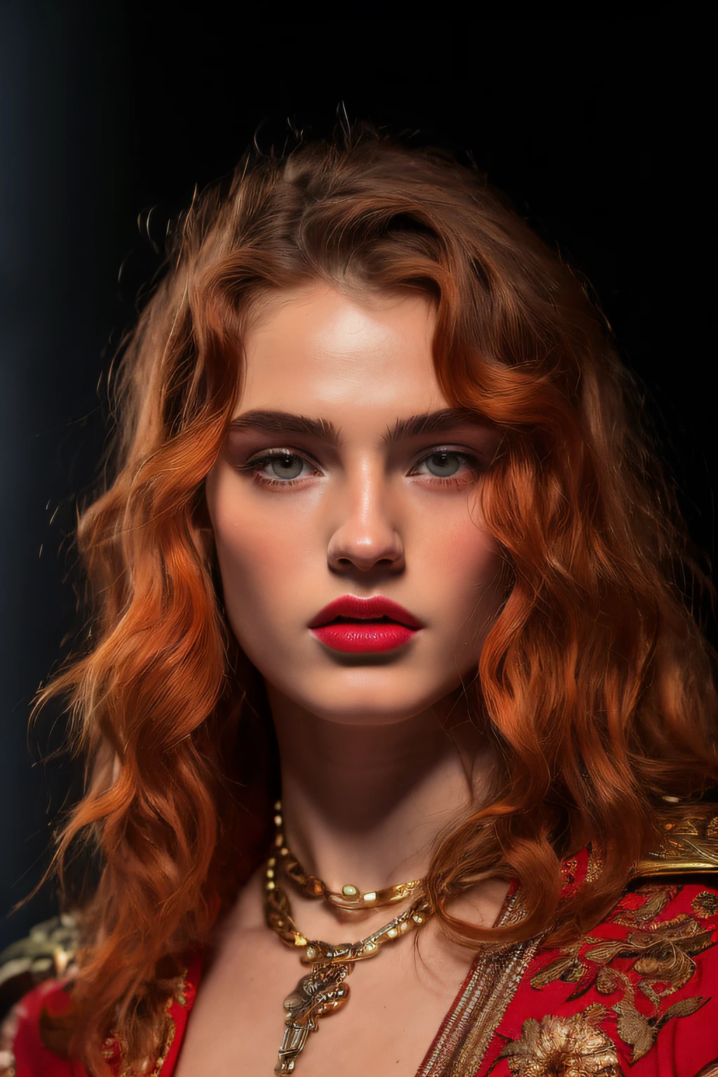 (modelo Elden anel geral radahn no deserto vermelho europeu masculino vermelho, (Orange hair male sorcerer sorcerer casting spells fire prince noble eyes rich color brown red), (rosto raspado cabelo vermelho vermelho). (atraente, corpo inteiro bem definido, pele em 4k, stand, luz), Cinematic lighting. fotografia, Detailed symmetrical realistic face. David haller como um gladiador romano traje europeu Roma grego e vermelho e dourado traje romano com joias de rubi extremamente detalhado , peach skin, Auburn Cabelo, master part, disparate, Nikon D850 Fotografia de Stock, Kodak Portra 400 F1.6 Lens camera, extremamente detalhado, Amazing, detalhes finos, textura hiper realista, dramatic lighting, alta qualidade, Full Resolution, foco nítido, extremamente detalhado , Cinematic lighting, 8k UHD.