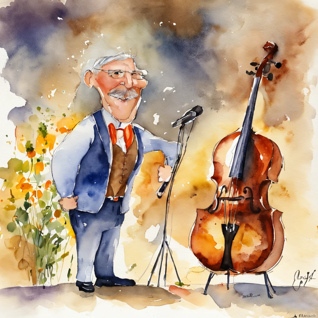 "obra maestra, mejor calidad, Still film, 1Musician on stage at night, primer plano, brillante, feliz, soft warm lighting, puesta de sol, Chispas: 0,7"