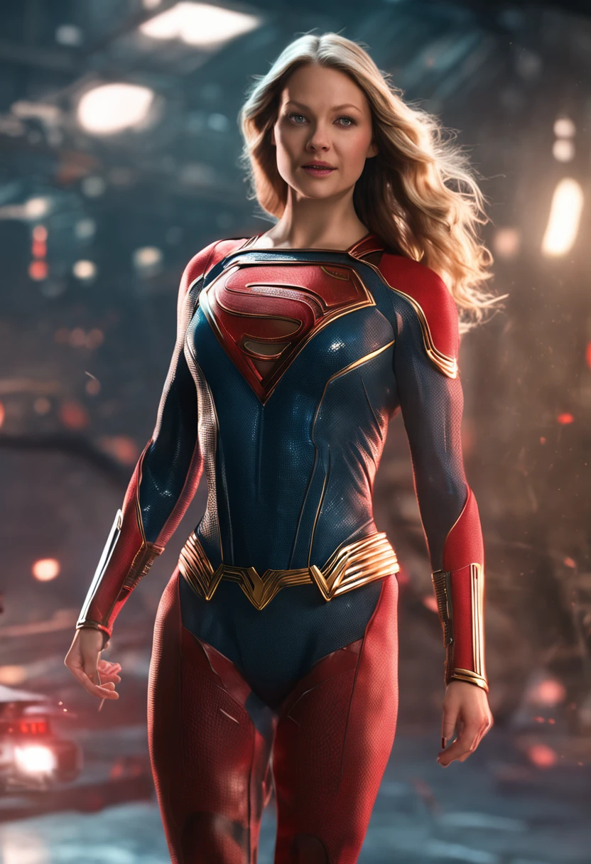 masterpiece,8k,high quality :1.1), (supergirl), hyper realistic, full body shot, photo, fully , beautiful eyes, , detailed face, large boobs, detailled , red lipstick, detailled ass, leg spread, naked,armur,sexy, Melissa Benoist, visible ,blond