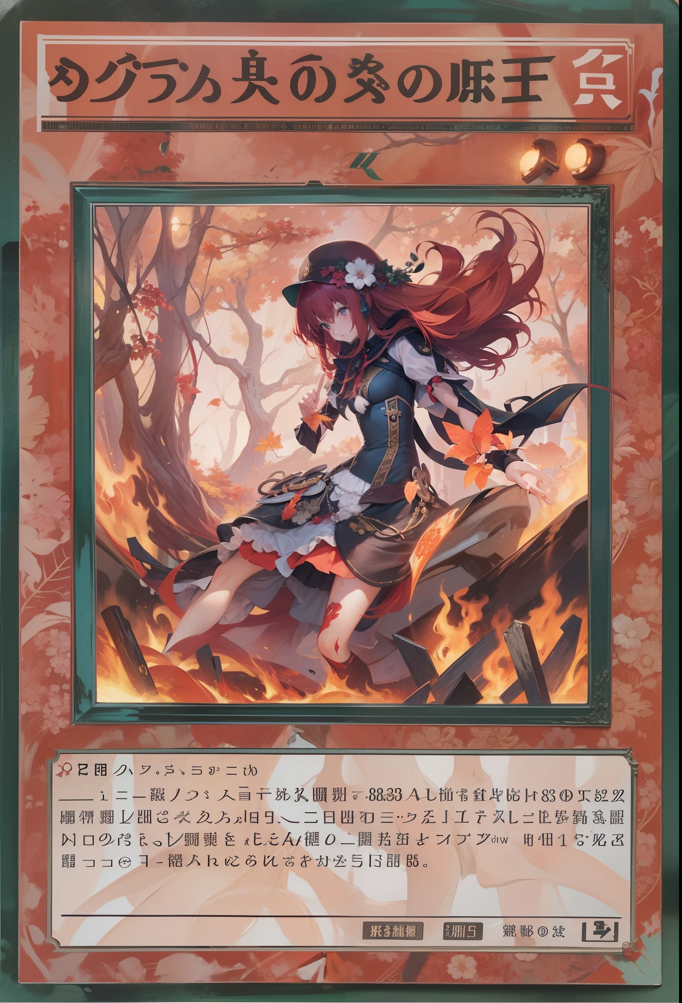 Press the original drawing,lacing,Red-haired girl,Normal posture