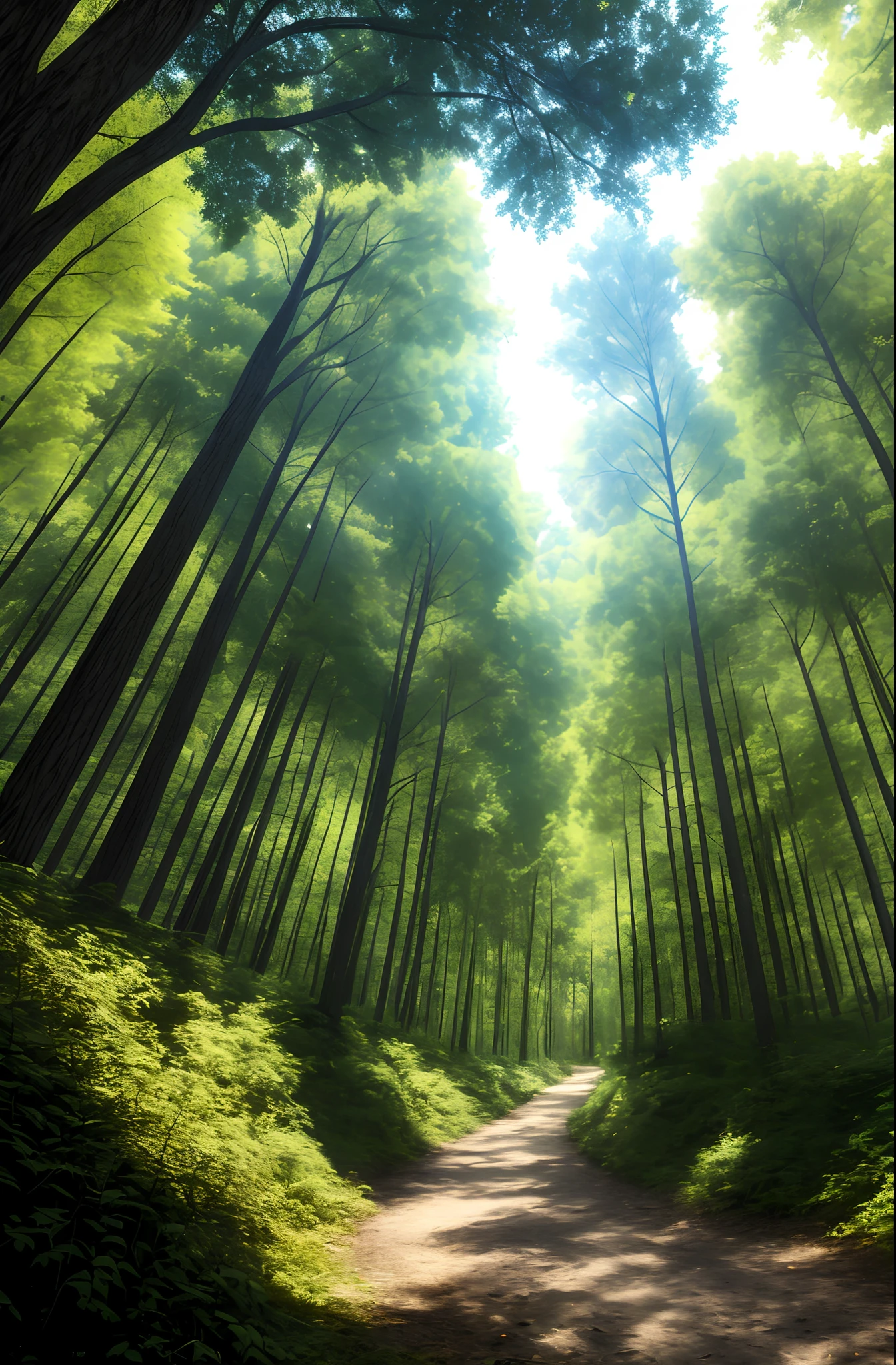 absurdres, highres, ultra detailed, (no human:1.3),
BREAK
, Create an image using a prism effect, with light refracting and creating a colorful, kaleidoscopic appearance.
BREAK
, Design an image with a fisheye lens effect, capturing a wide field of view with a distinctive, curved perspective.
BREAK
, Capture a forest path, with towering trees, dappled sunlight, and a sense of tranquility and natural beauty.
BREAK
, Illustrate a monochromatic world, using only shades of black, white, and gray to convey depth, emotion, and a striking visual impact.