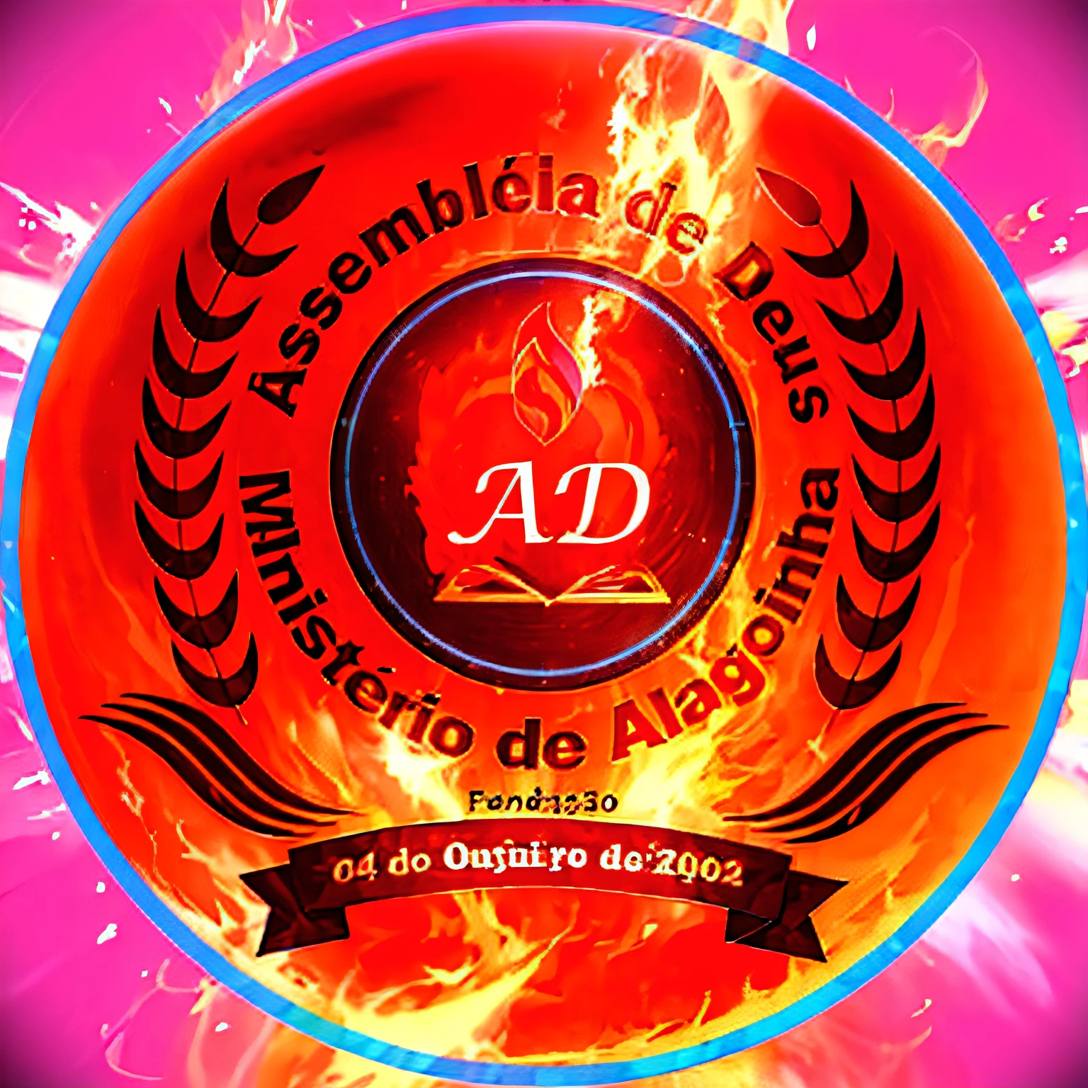 a closeup of a logotype with a flame in the middle, academia, Logo, Logo, 2 d logo, Logotipo, estrela, Asencio, Logo has", distintivo, KDA, (1 de dezembro, desenho, Dau-al-Set, DAU - AL - CONJUNTO, 4T, nd4, Completo - Ver, uma propaganda transformar em 3D