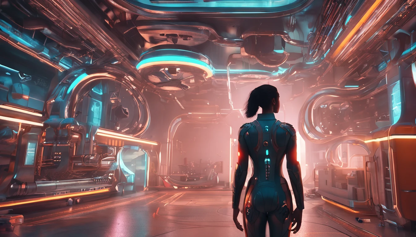 ((Best quality)), ((masterpiece)), (detailed:1.4), cute , lean body, 25 year old, japanese woman, slick short hair, black hair, side parting, floppy hair, beautiful, science fiction, space uniform, futuristic, photography, movie scene, horror movie scene,scifi movie,HDR ,NVIDIA RTX,Super-ResolutionDepth-of-field,Maximum clarity and sharpness,Multi-layered textures,Perfect proportions,Two-tone lighting,Wide aperture,Low ISO,White balance,Rule of thirds,8K RAW, dark, cinematic