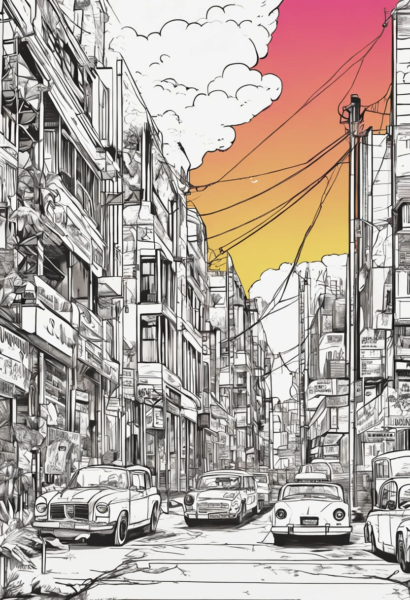 Create the image of someone drawing a manga page