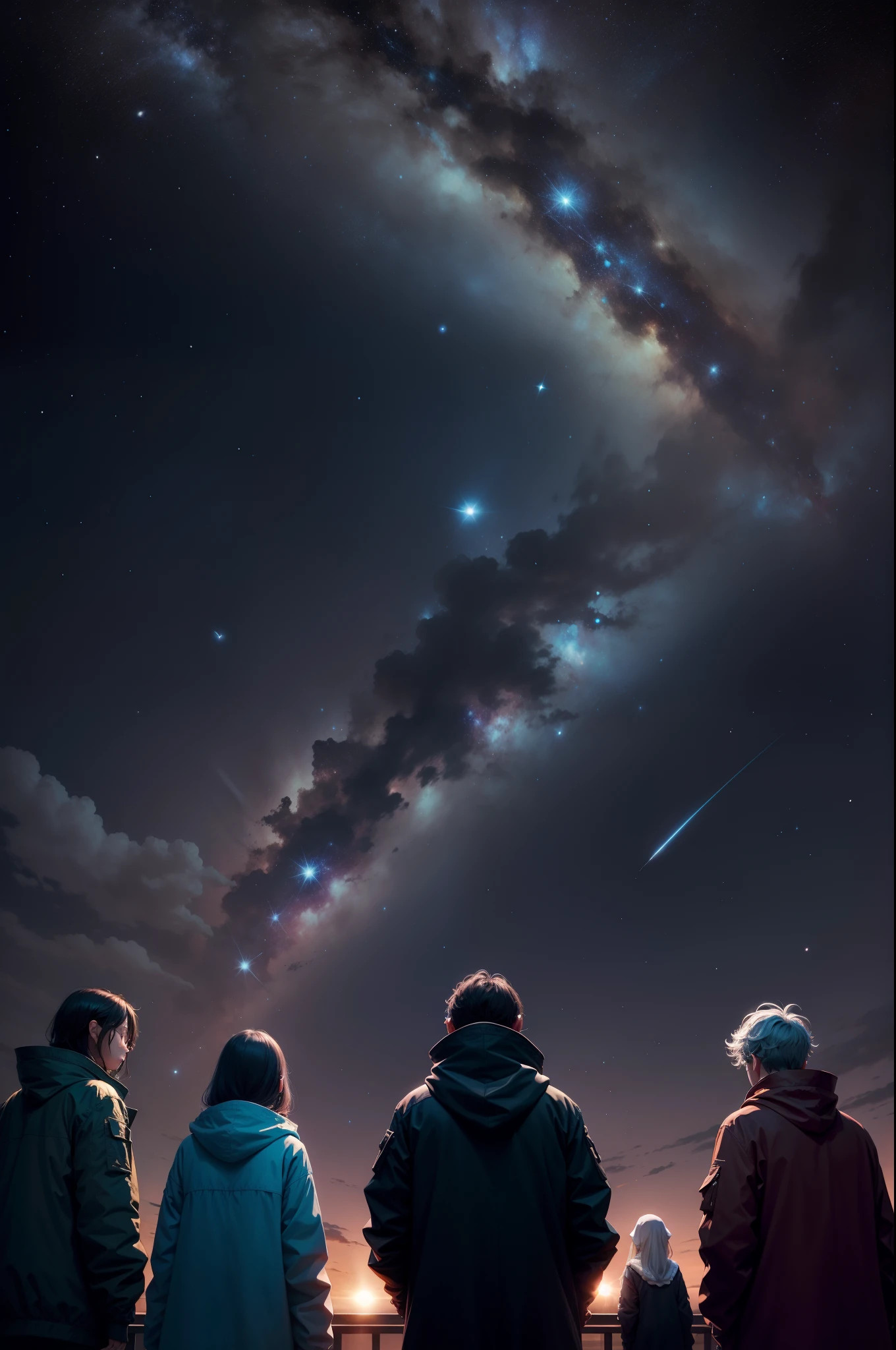 starrysky,人物,Kizi,meteors