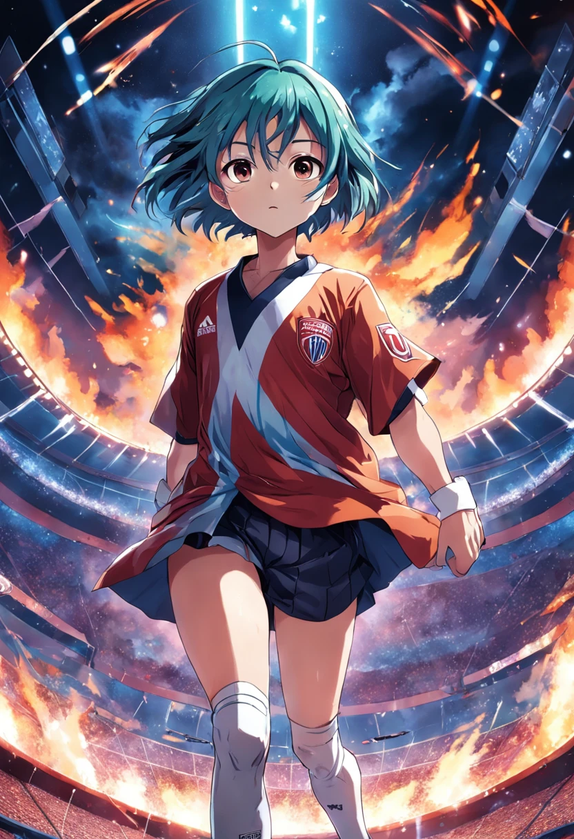 Create the cover of a football manga
