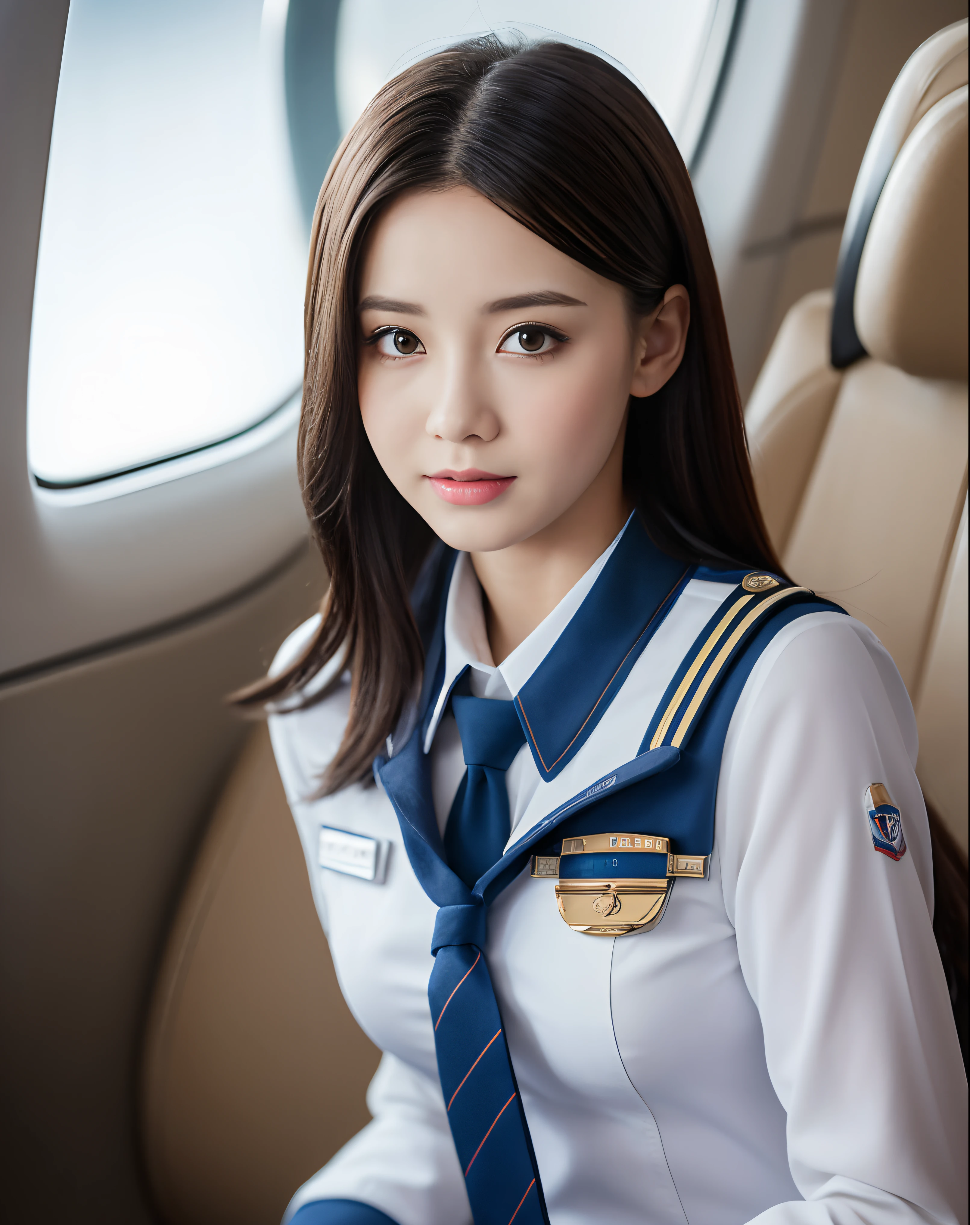 22 years old with a cute idol-like face Occupation: Flight Attendant Gentle and cute smile gently Medium size bust She lifts up her uniform skirt to show her white panties to the passengers. Raw photo genuine real Life Do not display copyright