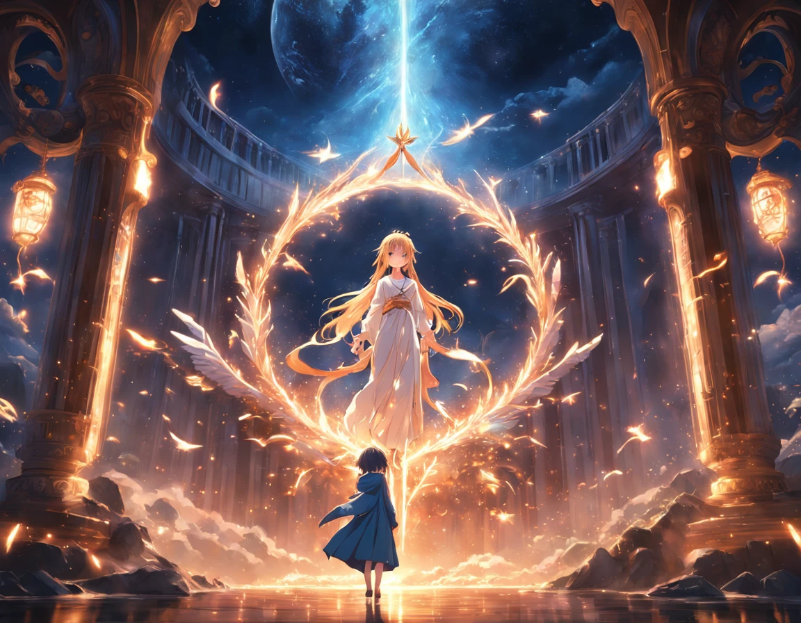 (extremely detailed CG unity 8k wallpaper), masterpiece, best quality, ultra-detailed, celestial lighting, mystical atmosphere, (Virgem Maria com Bode:1.5), romantic scenery, love scene