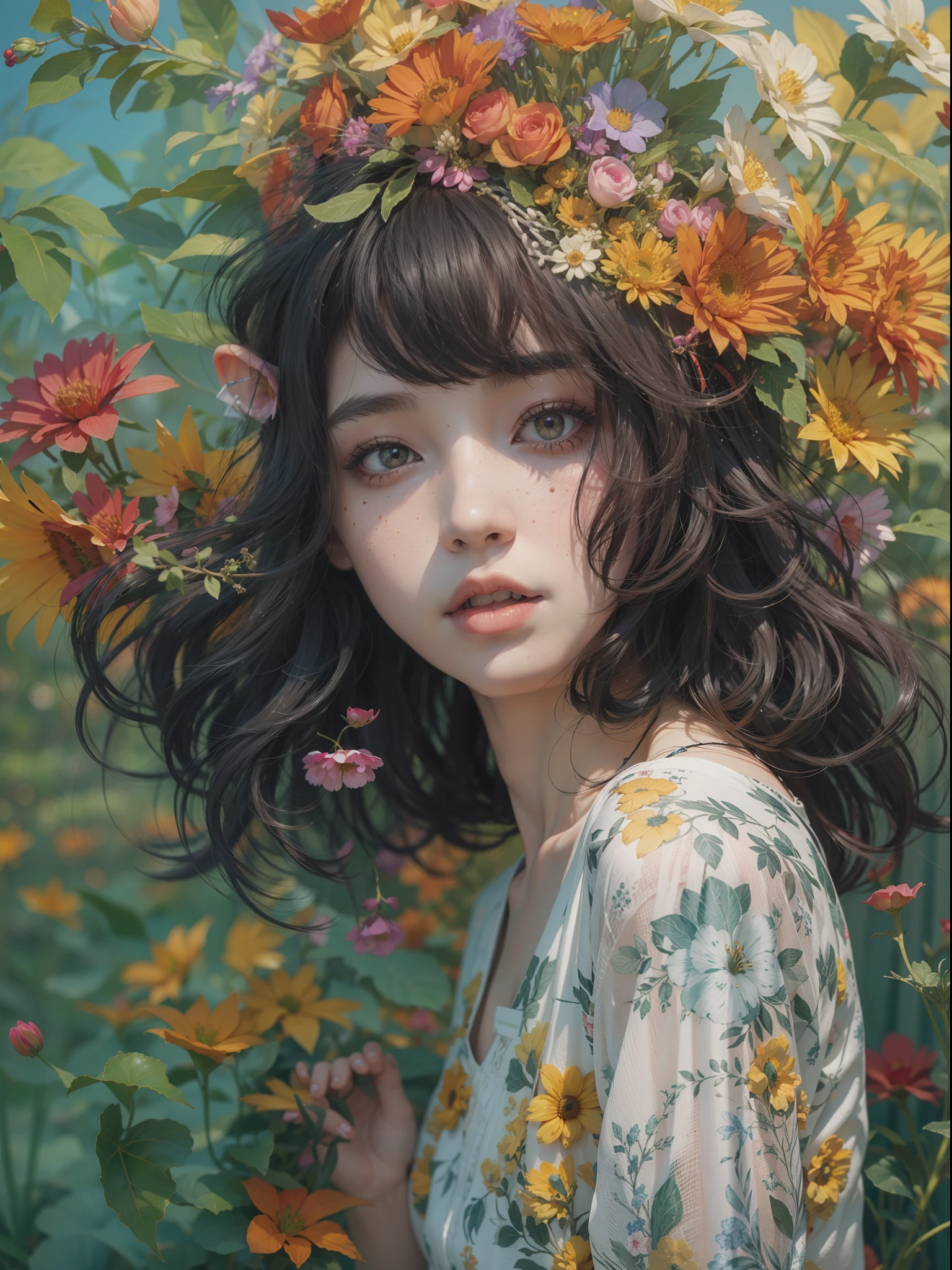 girl、Photo、Fantastical、Loretta Luxe:1.5、flat-colors、hitornfreckles、surrealism、