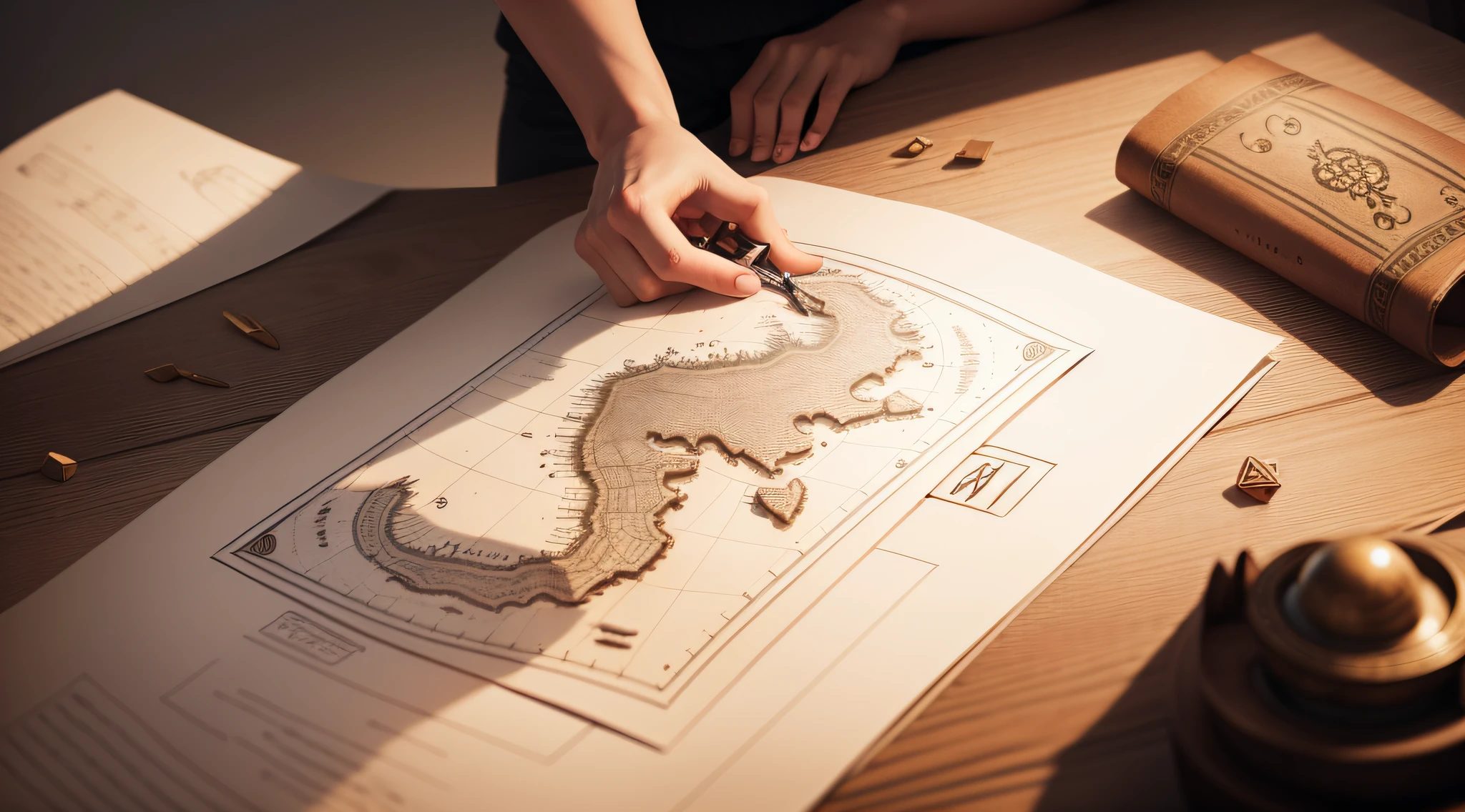 A hand-drawn map, with its intricate details and symbols suggesting a journey of self-discovery and growth after betrayal.