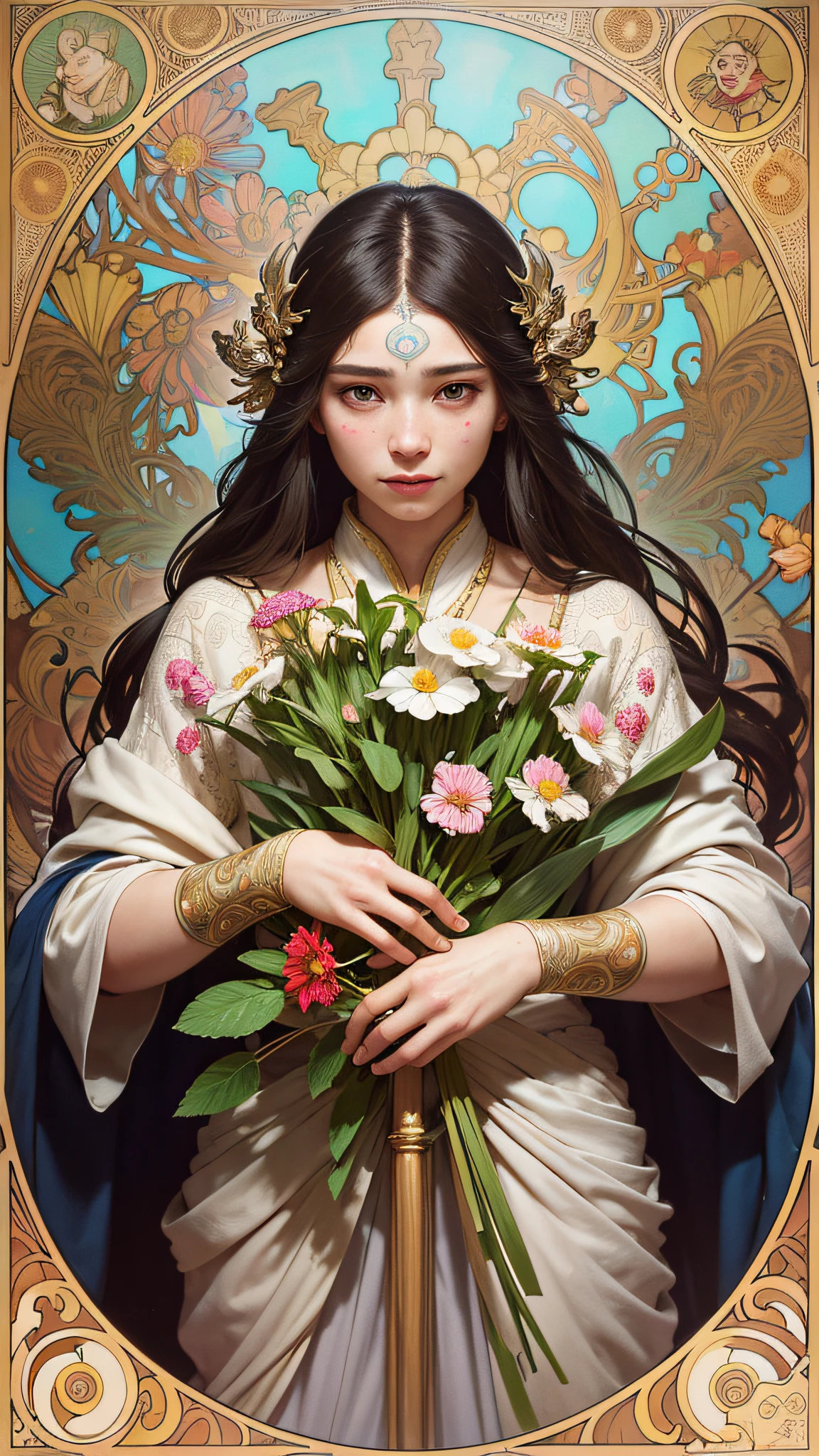 Portrait of the most beautiful format of chaos, elegant, a brutalist design, vivid colors, romanticism, man, by James Jean, Roby Dwi Antono, Ross Tran, Francis Bacon, Michal Mraz, Adrian Ghenie, Petra Cortright, Gerhard Richter, Takato Yamamoto, Ashley Wood, Atmospheric, trending on artstation. 8k. masterpiece (alphonse mucha style:1.2), 3d rendering, cgi, symmetrical, octane rendering, 35mm, bokeh, 9:16, (intricate details:1.12), hdr, (intricate details, hyperdetailed:1.15), (natural skin texture, hyperrealism, soft light, sharp:1.5), rimlight, low, bright