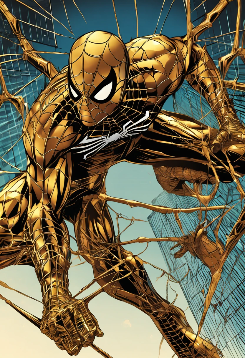golden spider man