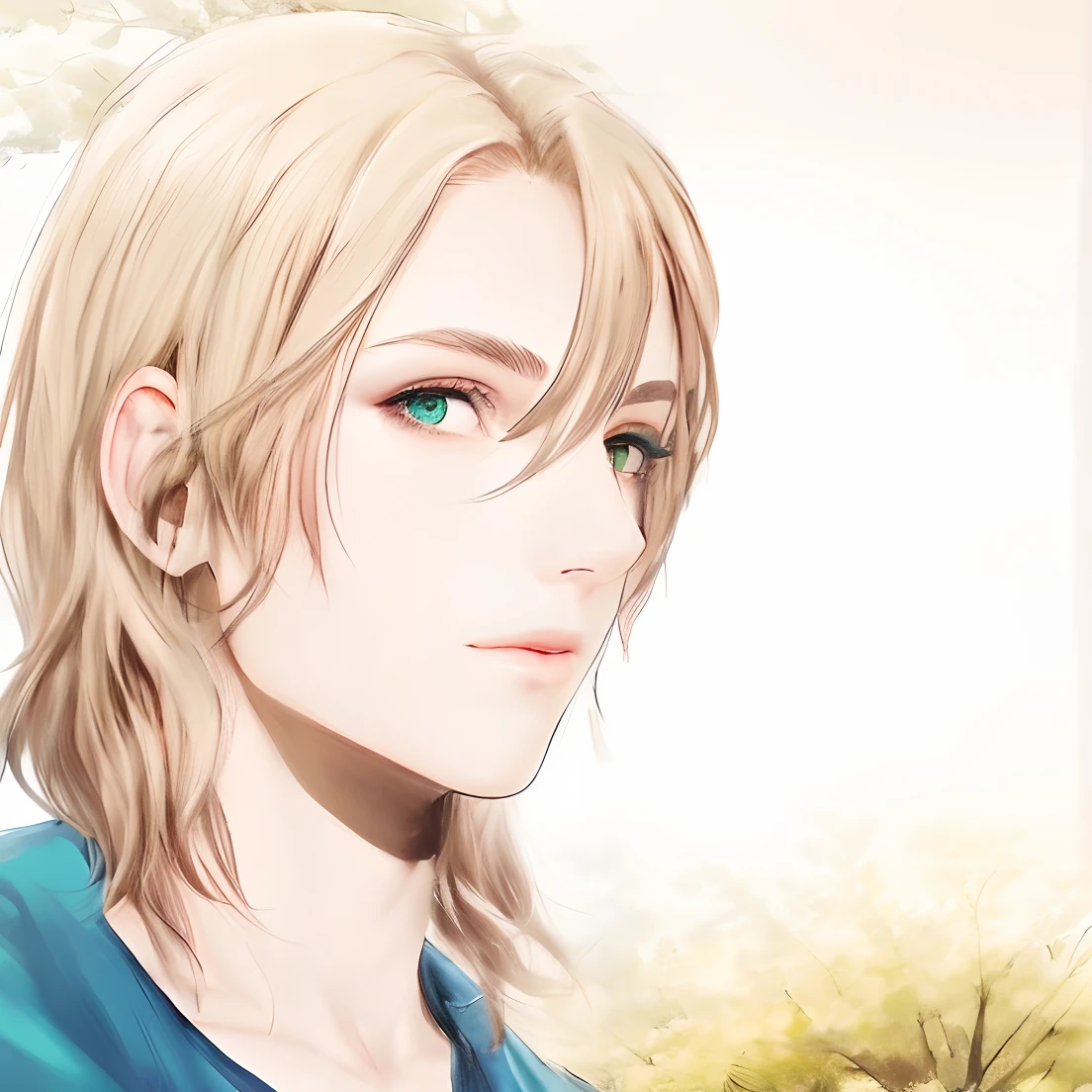 That the eyes are green and have the whole body drawn
