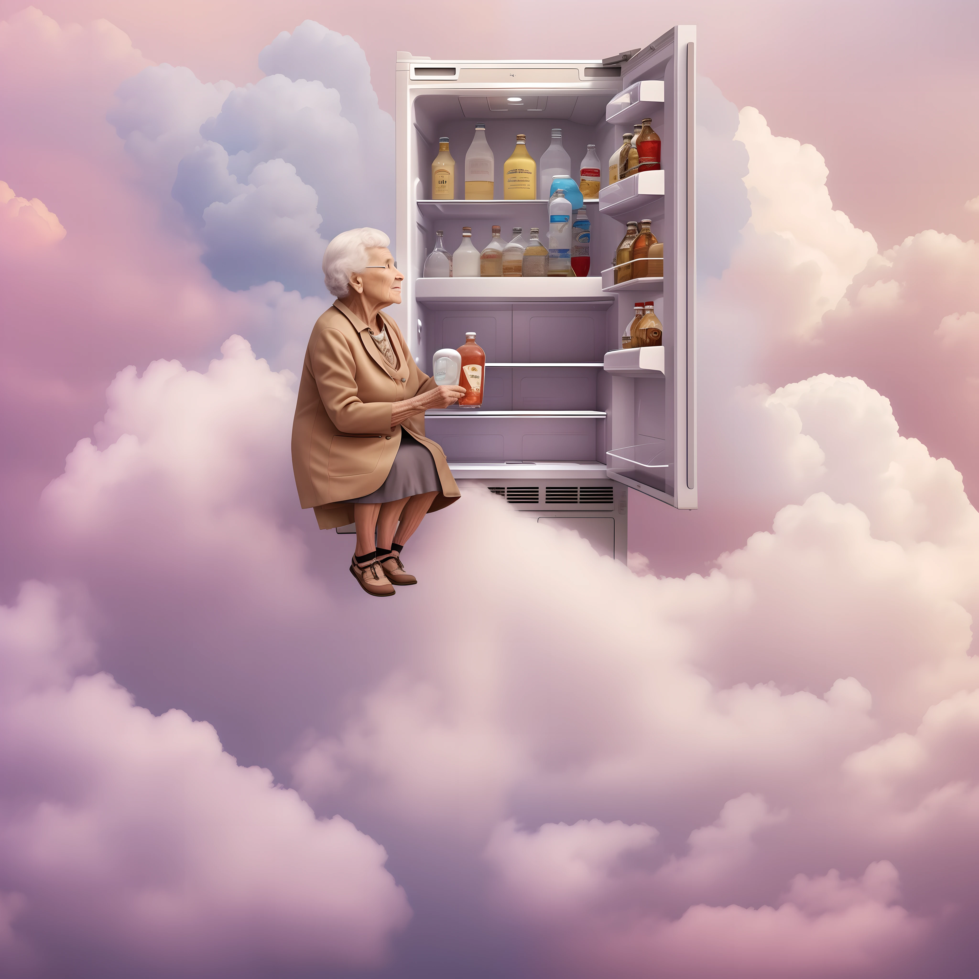 Elderly woman floats on clouds in palace. Refrigerator below. Drinks gasoline.
Elderly woman floats on clouds in palace. Refrigerator below.
Elderly woman floats on clouds in palace.
Elderly woman floats on clouds.
Elderly woman floats.
Elderly woman.
Woman.
Until there is nothing left.